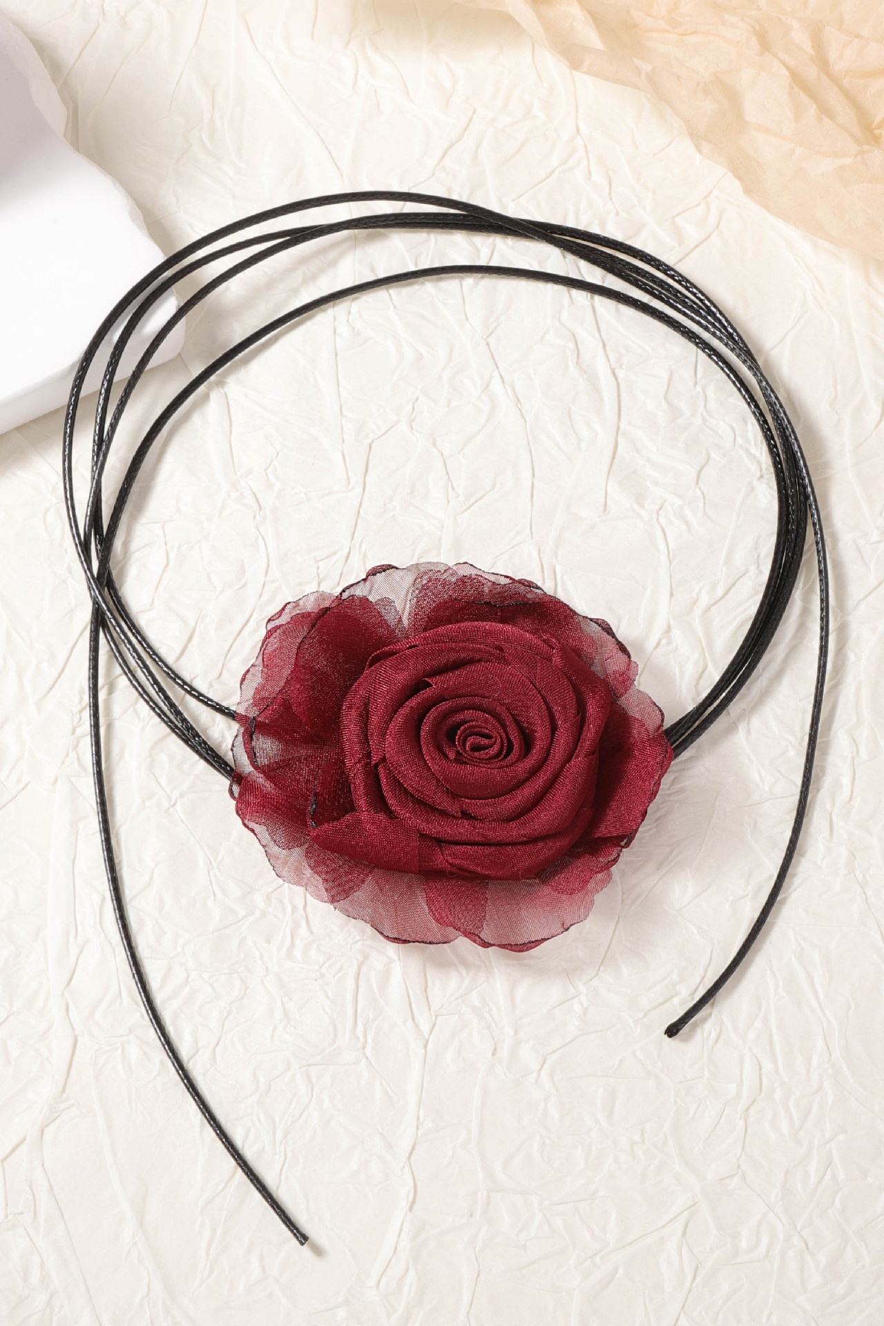 Vintage Rose Adjustable Ribbon Choker
