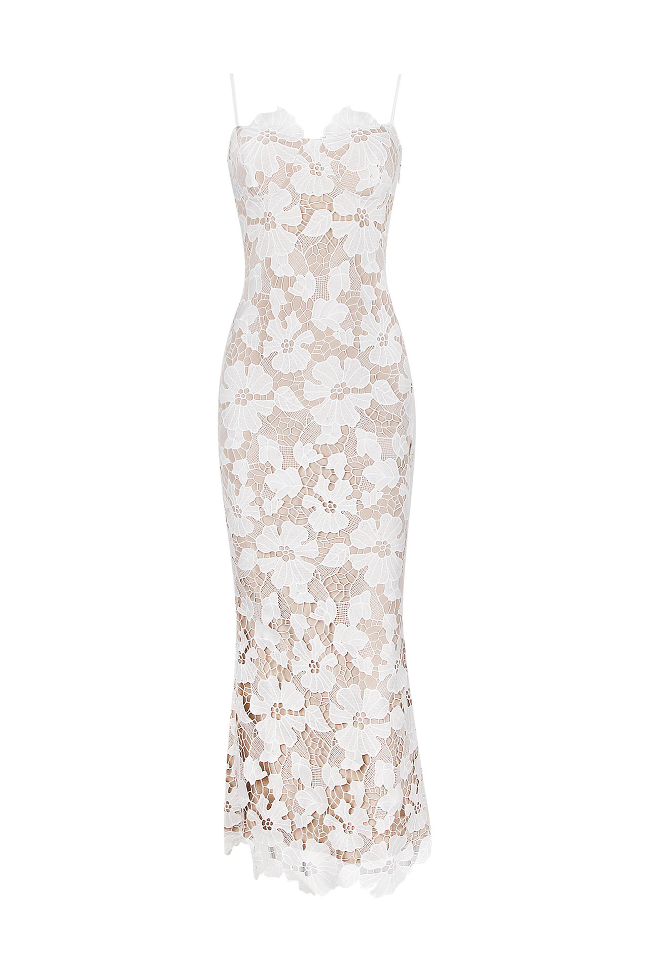 Amanda Floral Embroidered Lace Maxi Dress-Sunfere