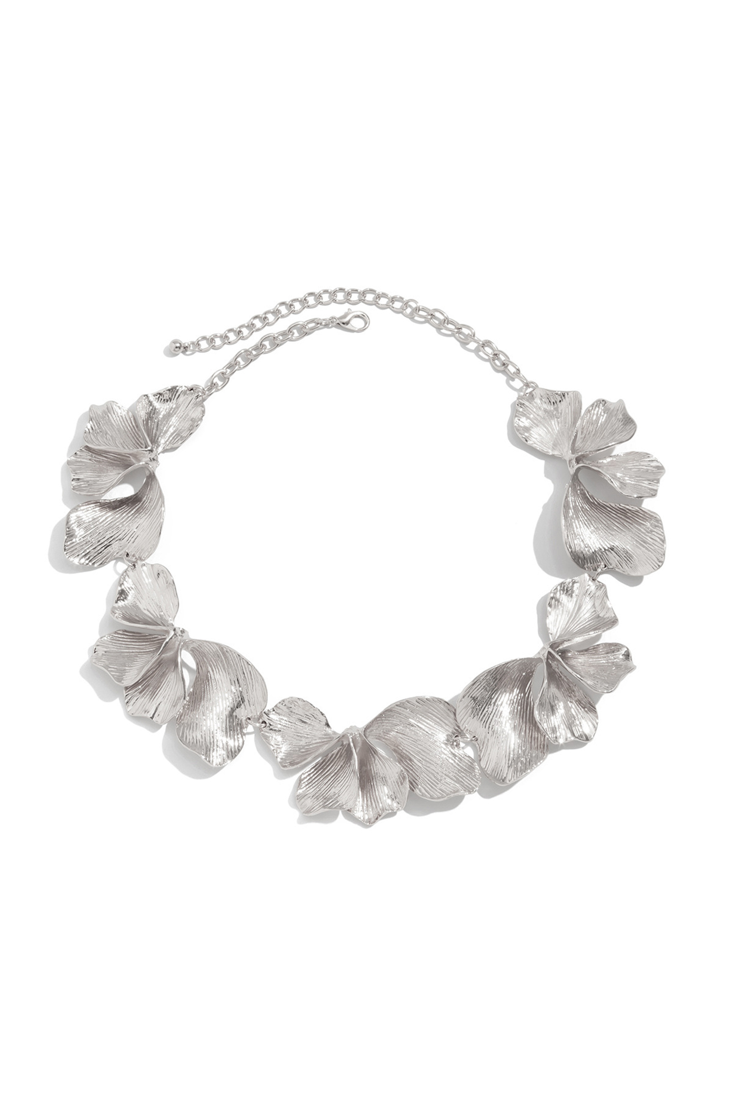 Textured Flower Petal Necklace