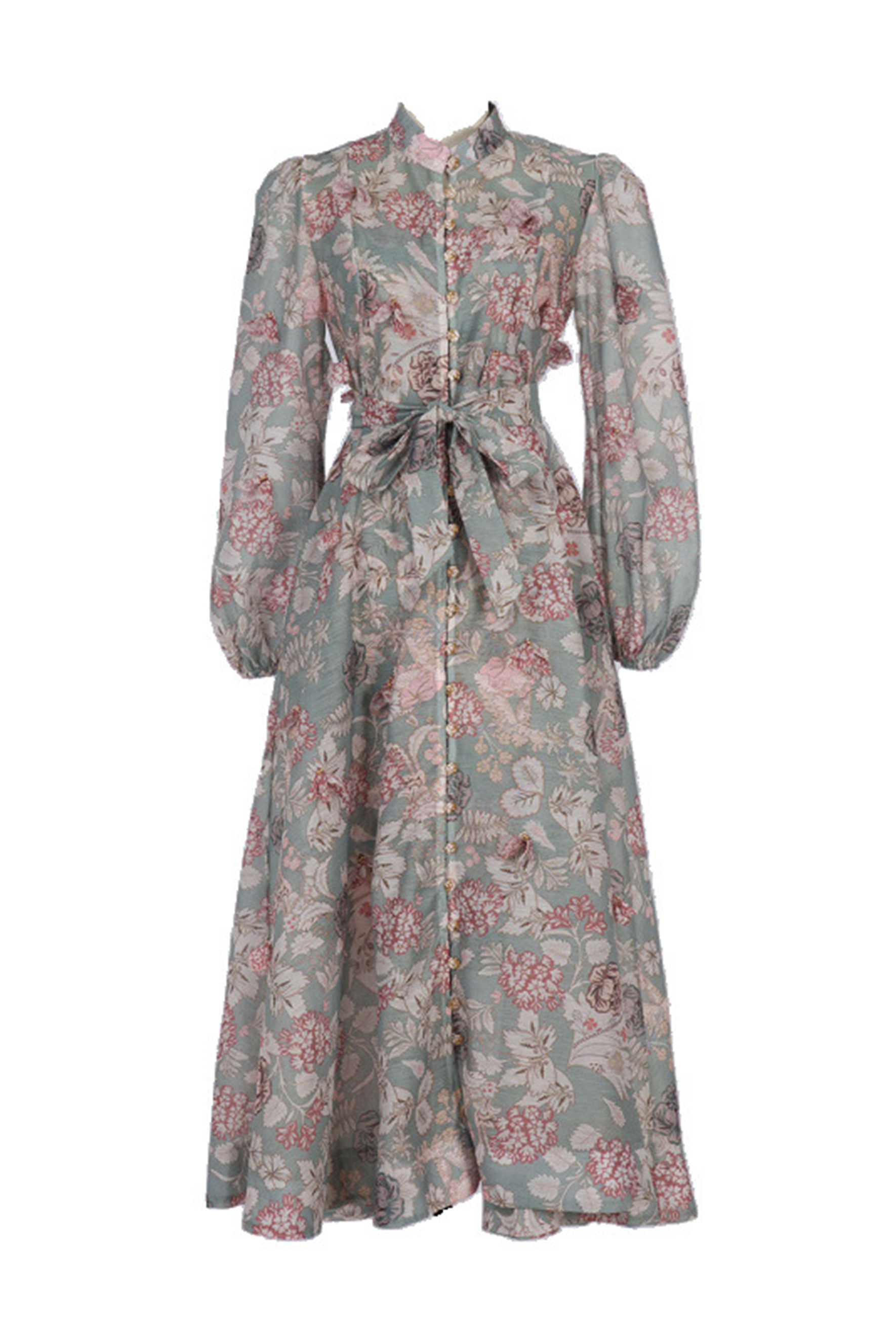 Sophie Floral Print Long Sleeve Midi Dress