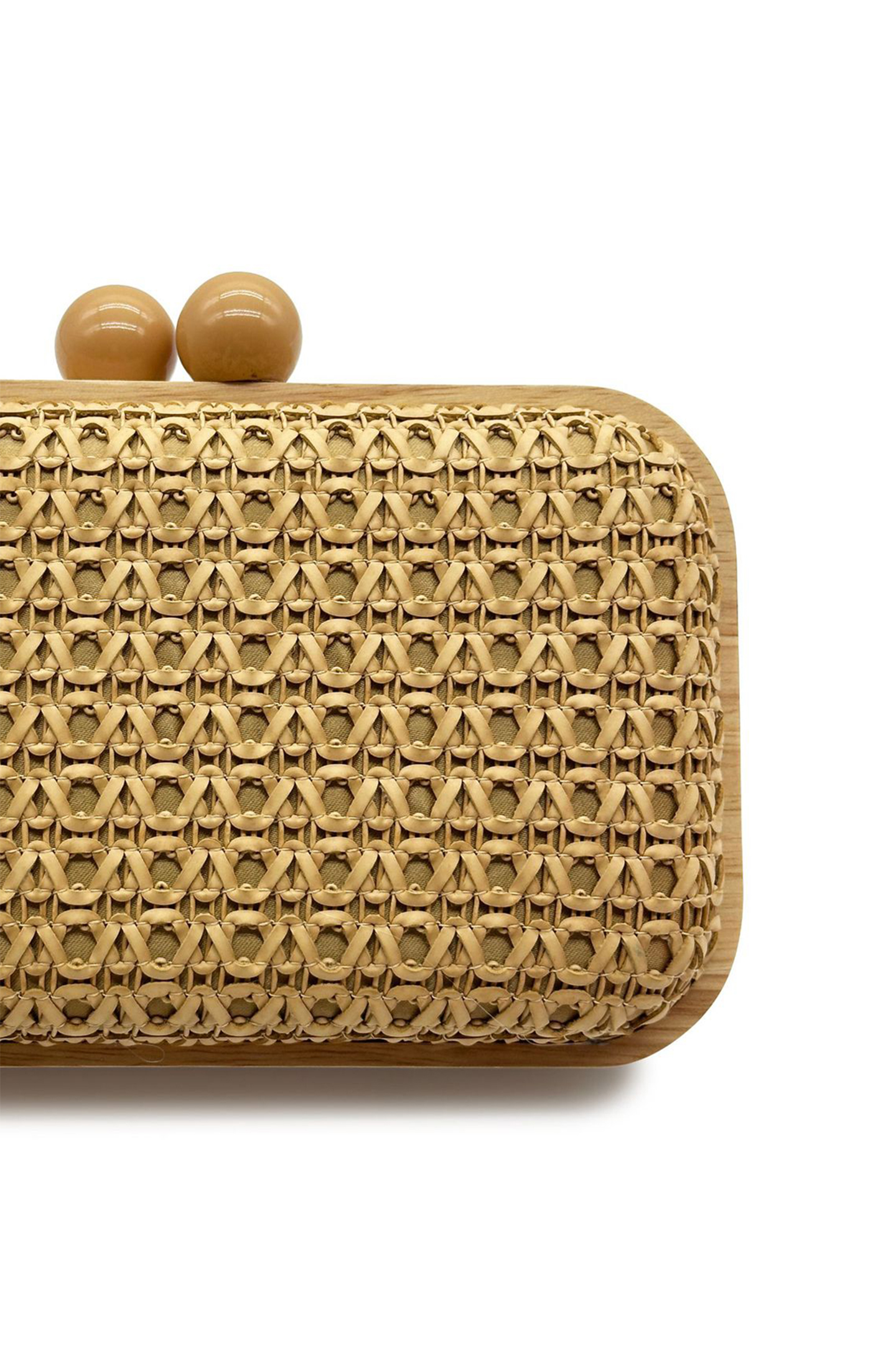 Natural Straw Weave Clutch