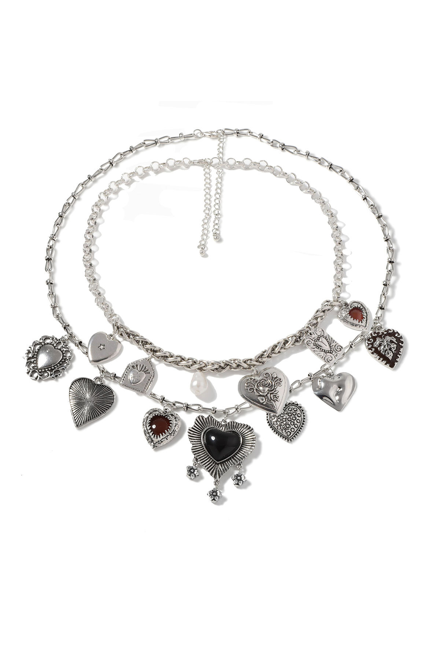 Two-Pack Irregular Heart Necklace Set