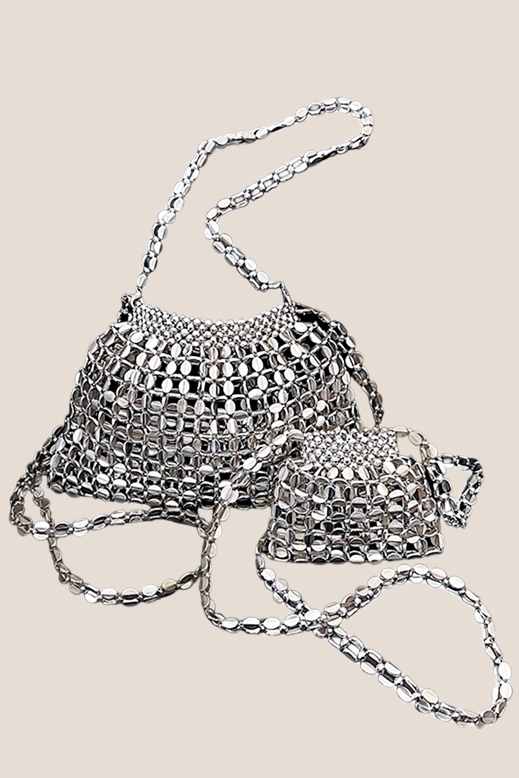 Hollow Beaded Shoulder Bag