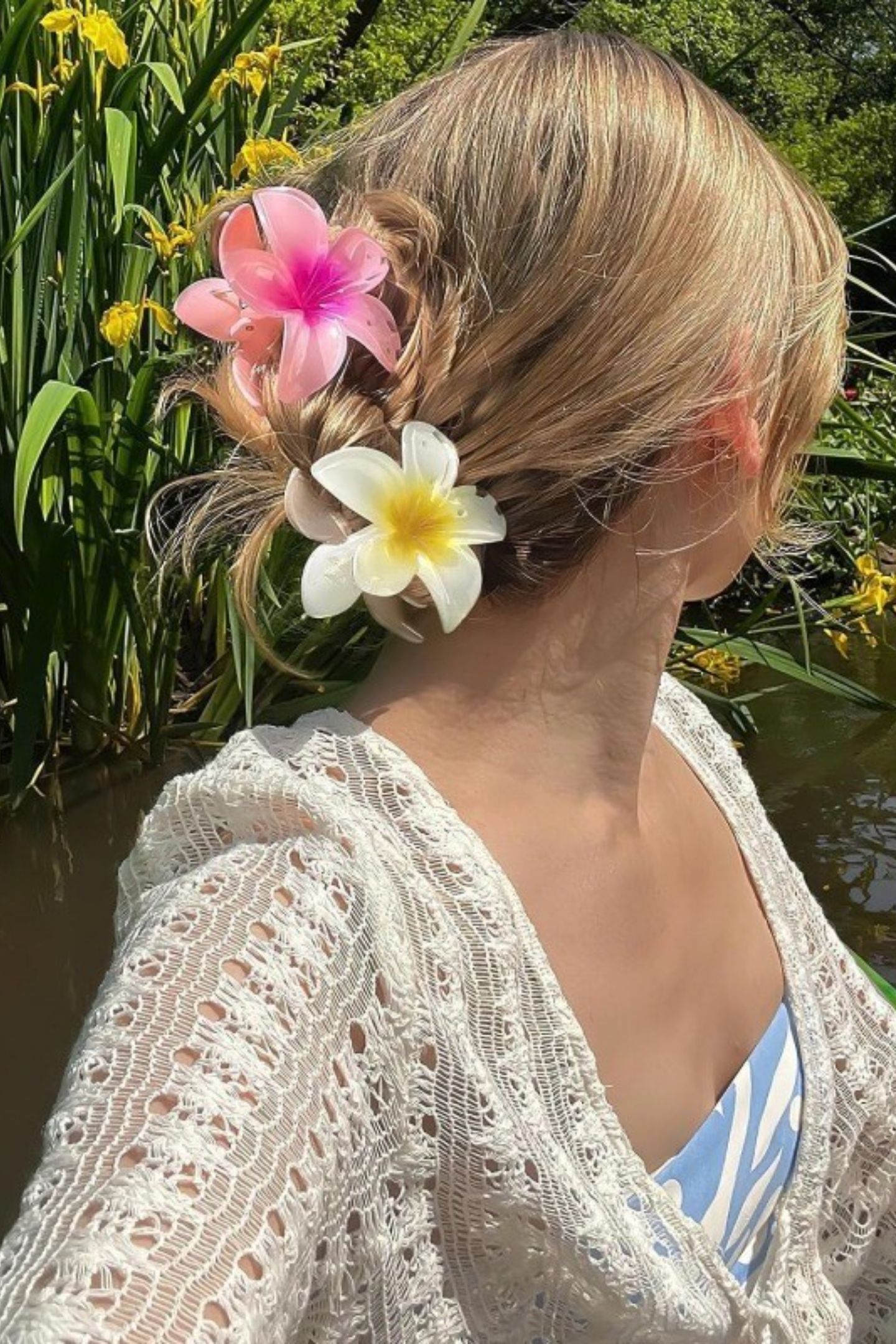 Frangipani Flower Hair Claw