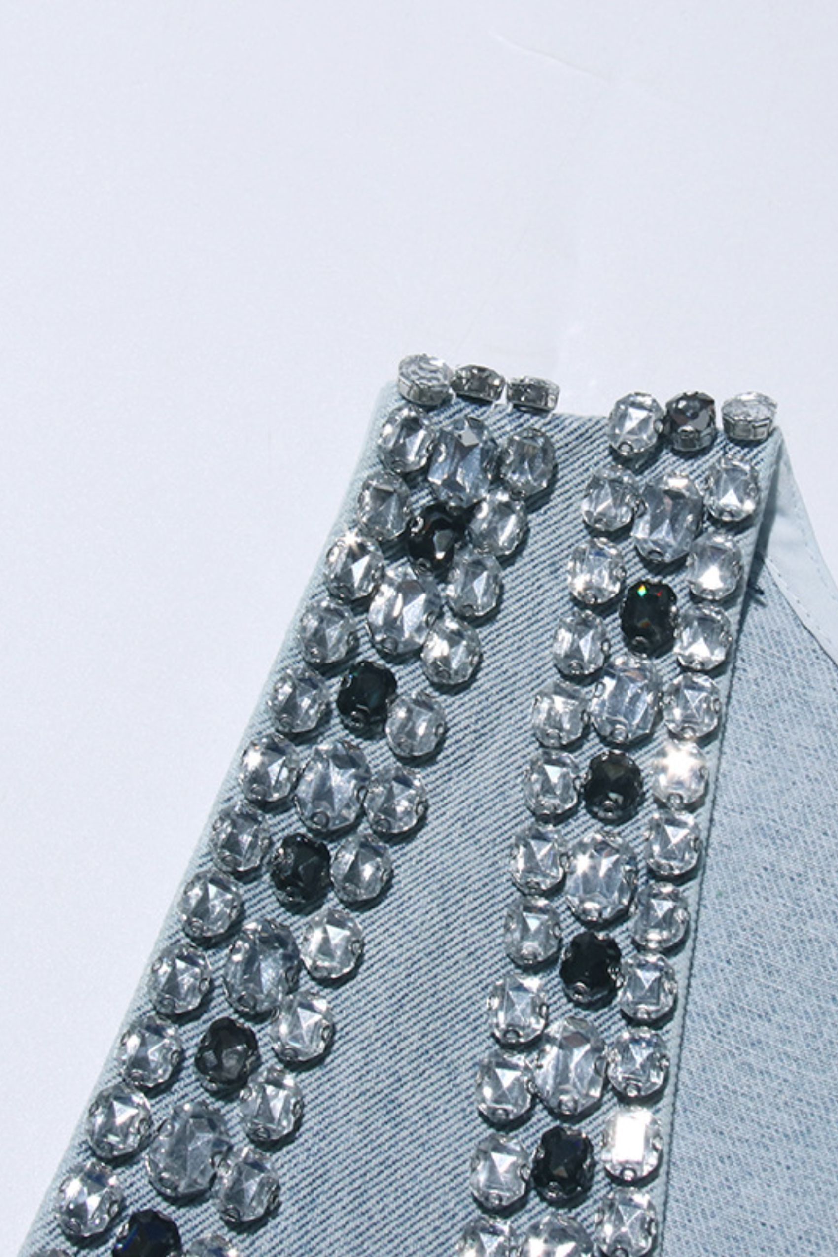 Shirley Crystal Embellished Denim Mini Dress