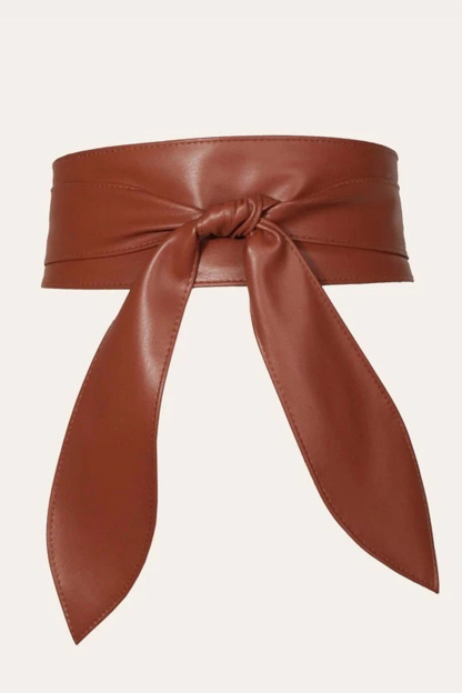 Faux Leather Wrap Belt