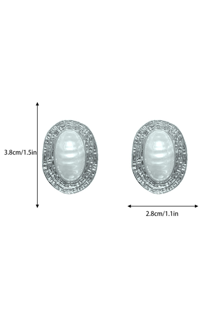 Textured Pearl Stud Earrings