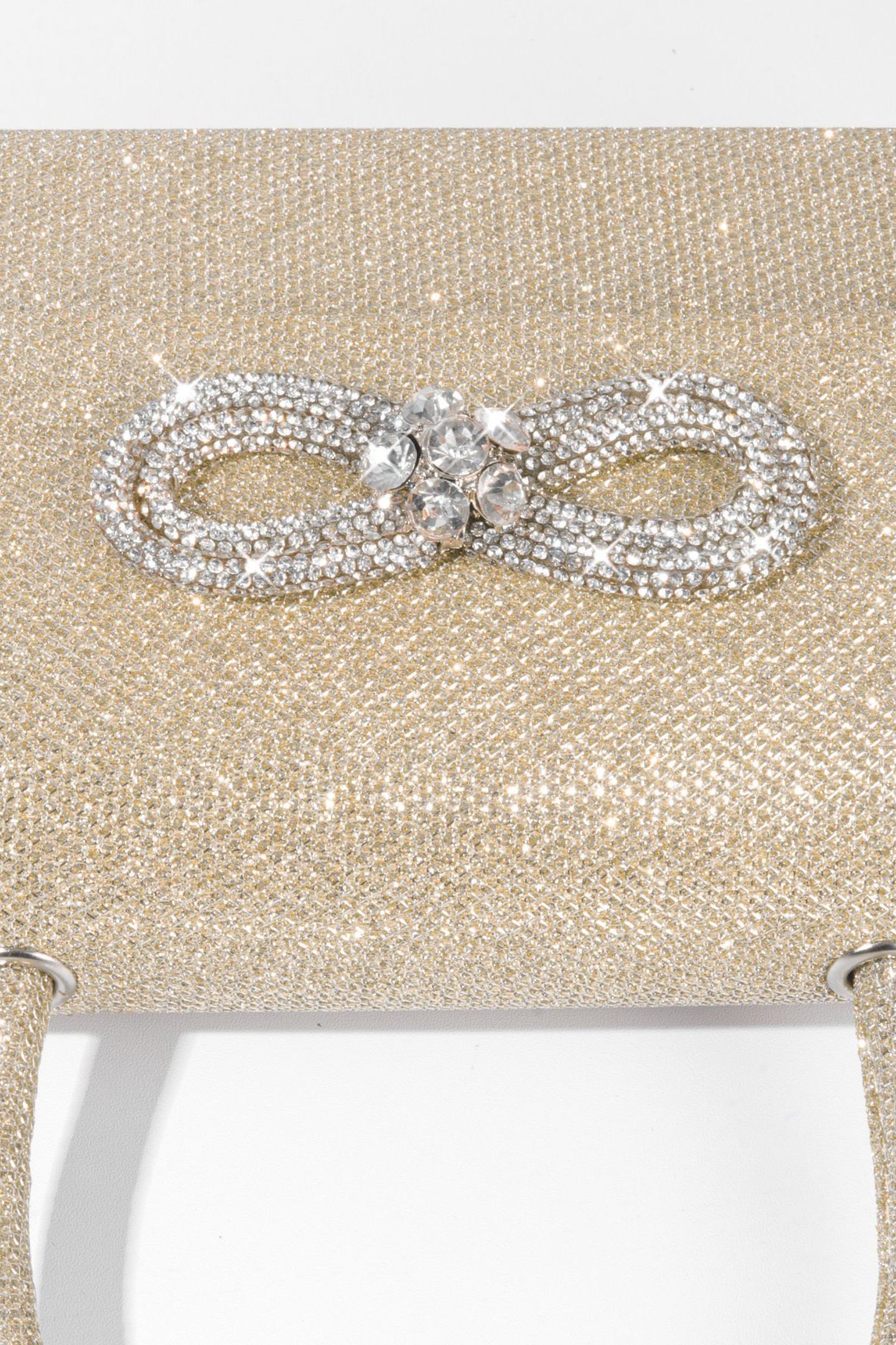 Metallic Shine Diamante Handle Bag