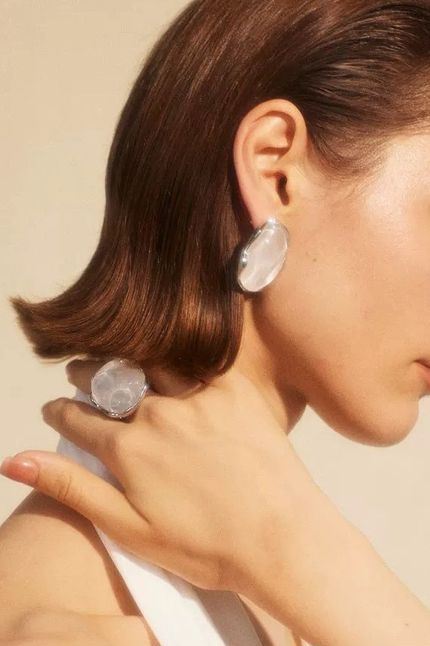 Water Grain Irregular Earrings & Ring Set