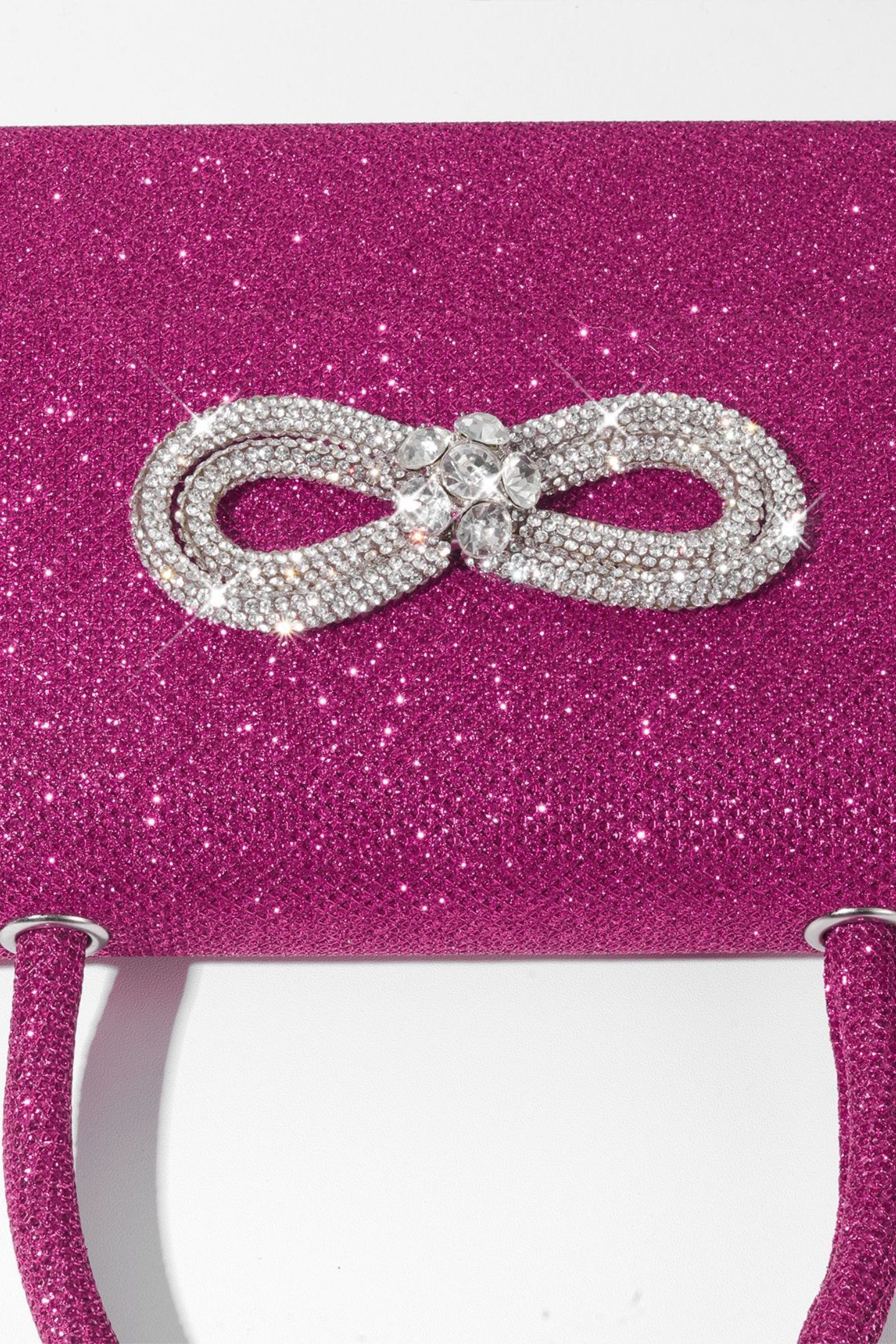 Metallic Shine Diamante Handle Bag