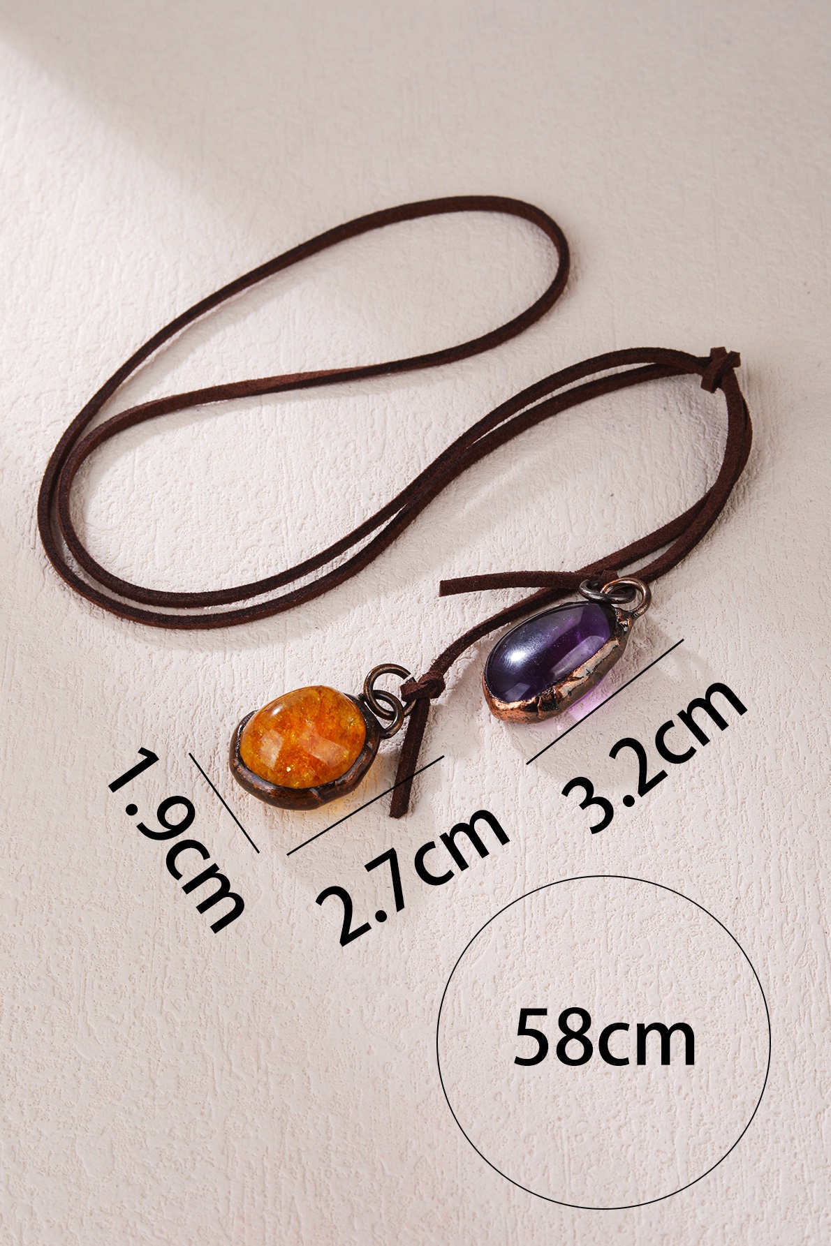 Two-Stone Pendant Necklace