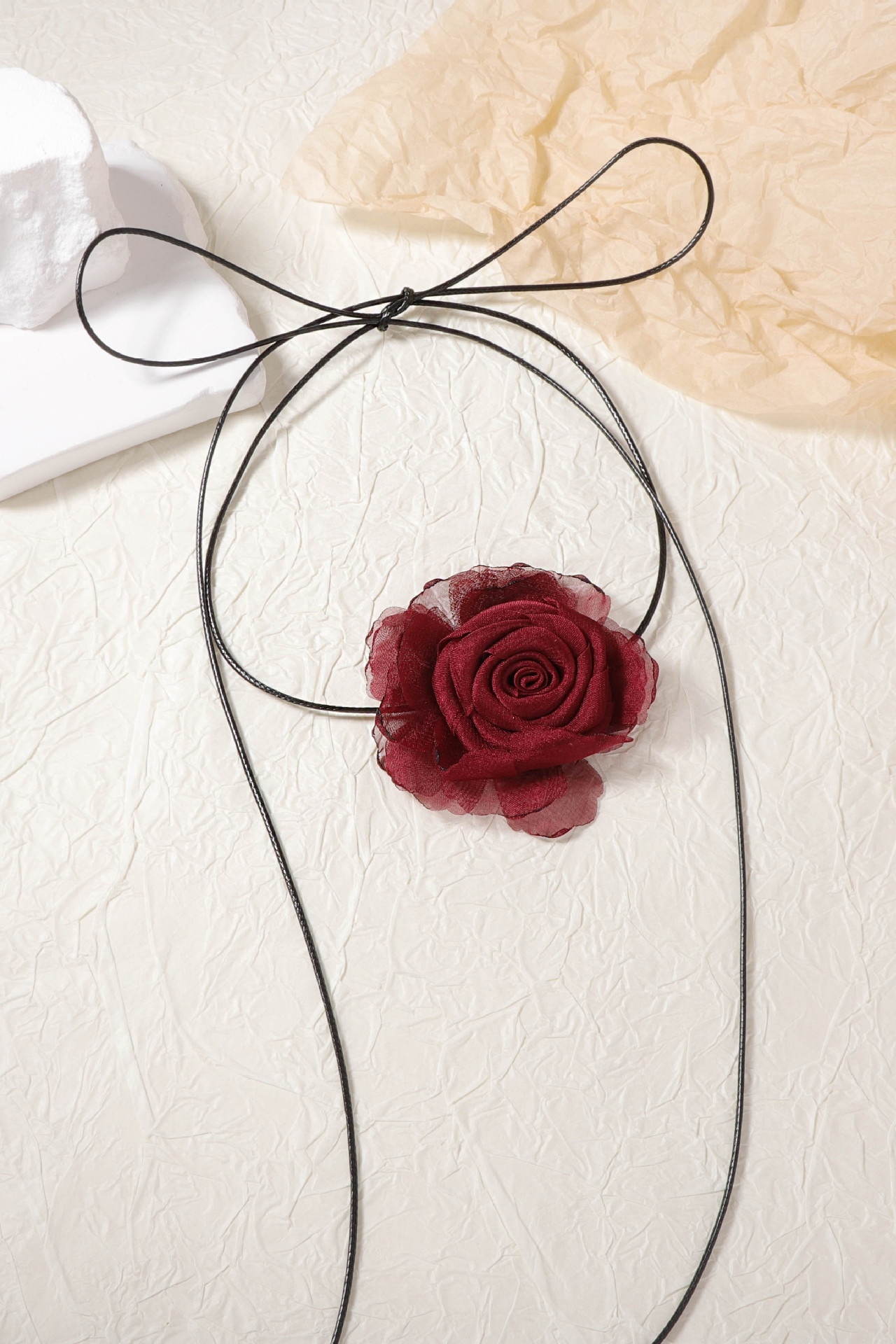 Vintage Rose Adjustable Ribbon Choker