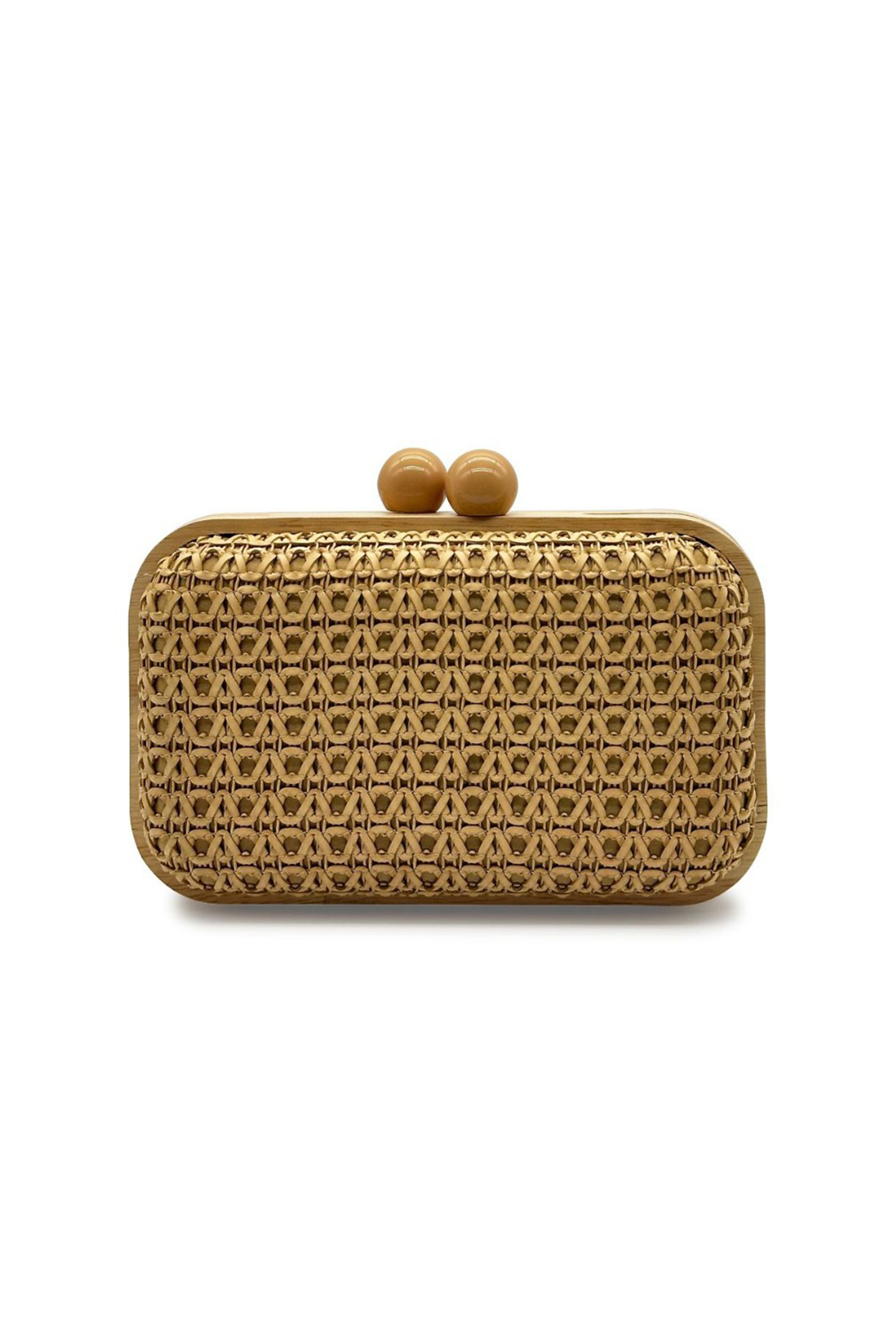 Natural Straw Weave Clutch