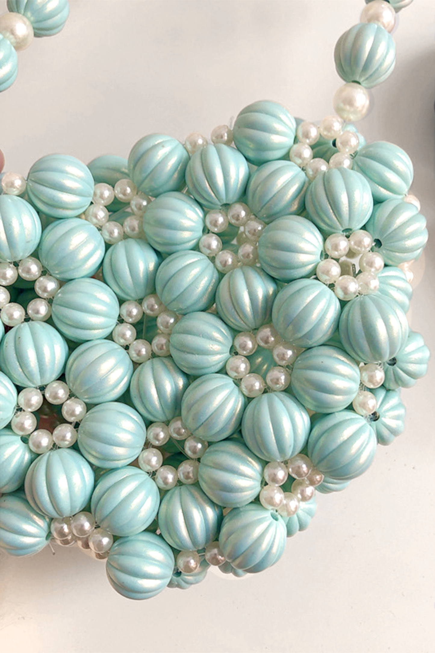 Floral Beaded Pearl Handbag