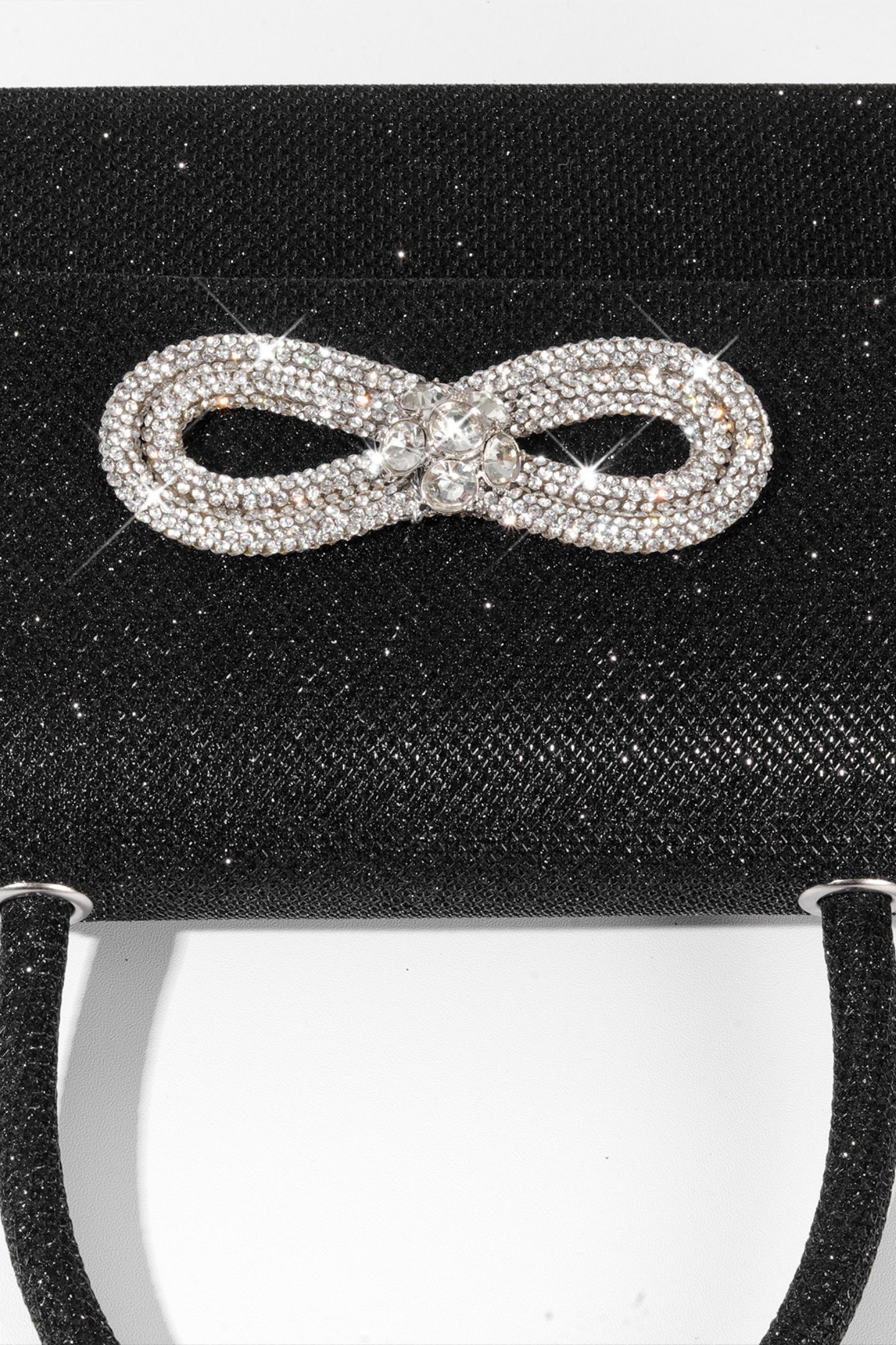 Metallic Shine Diamante Handle Bag