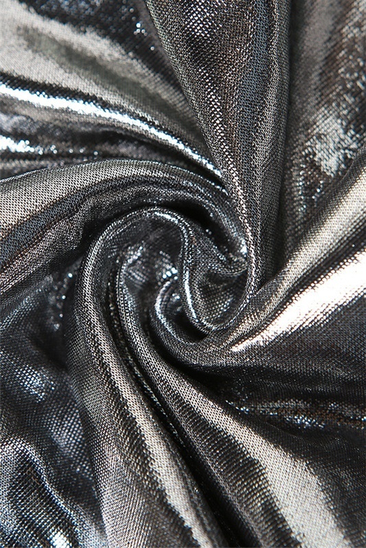 Cut-out Metallic Bodysuit