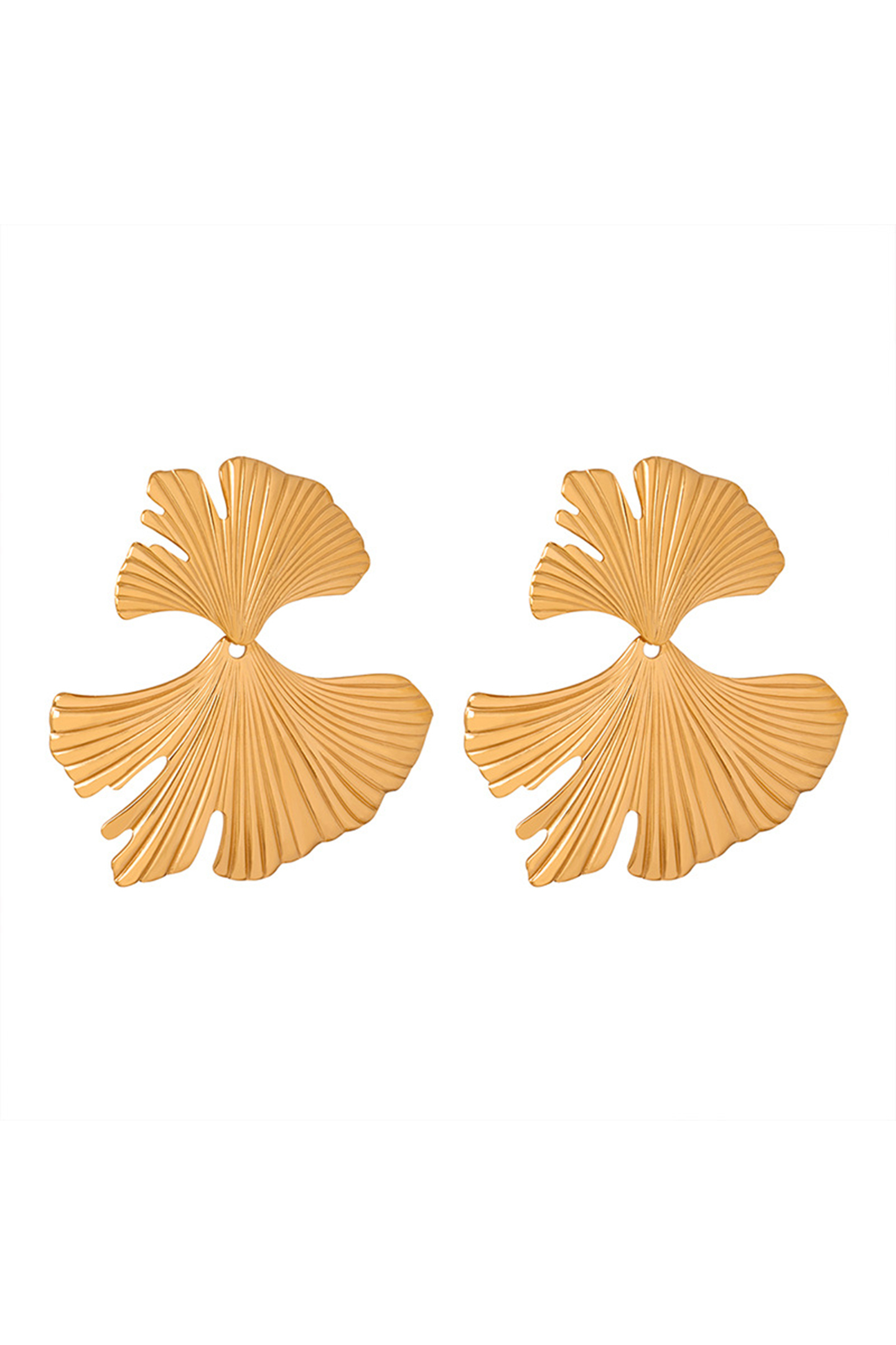Ginkgo Leaf Drop Earrings