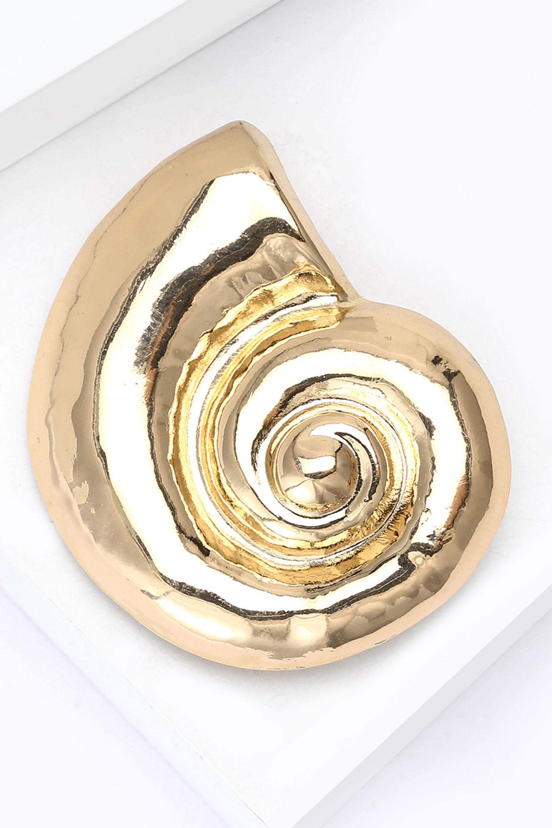 Spiral Shell Brooch