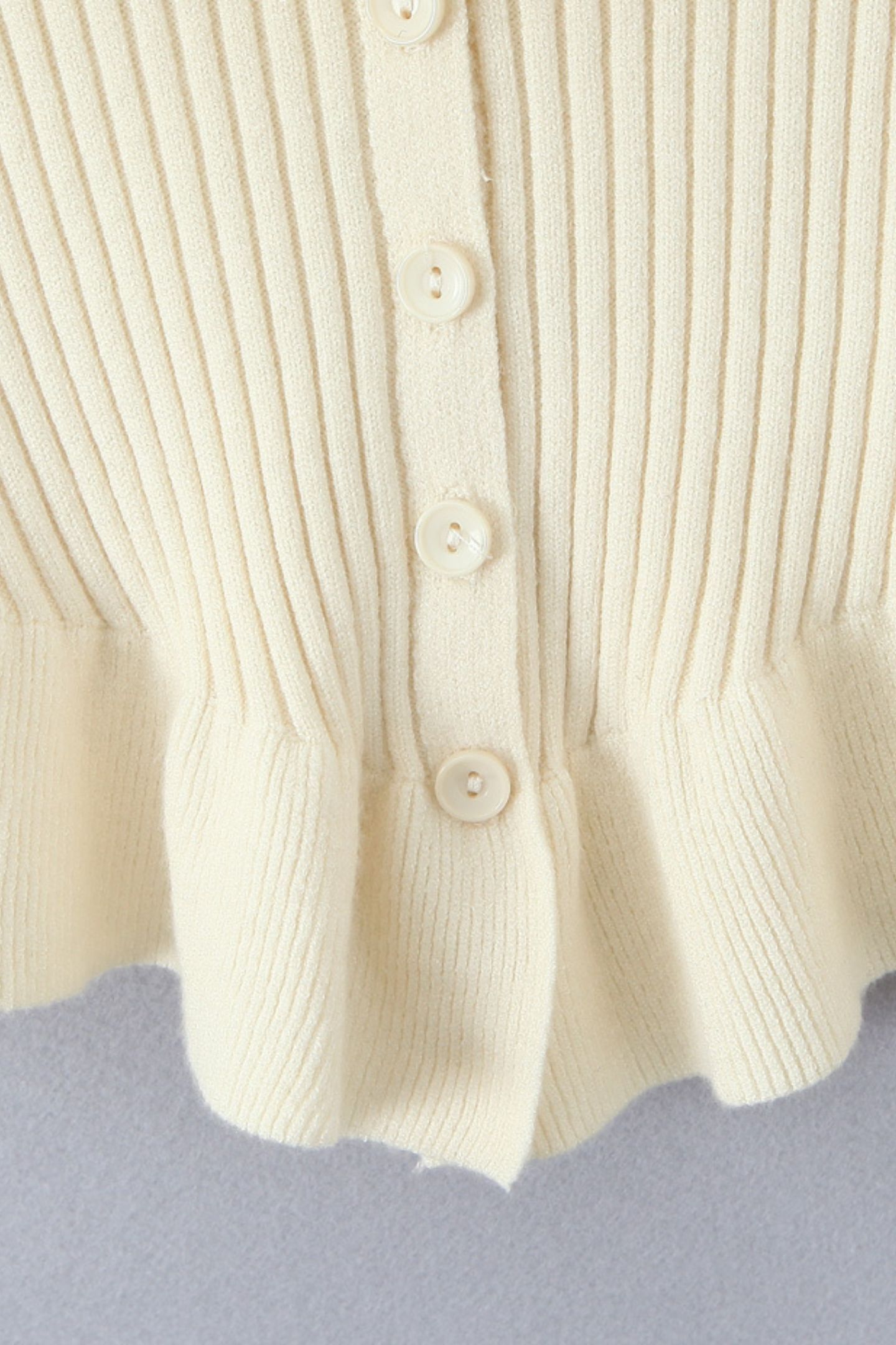 Long Sleeve Ruffle Knit Cardigan