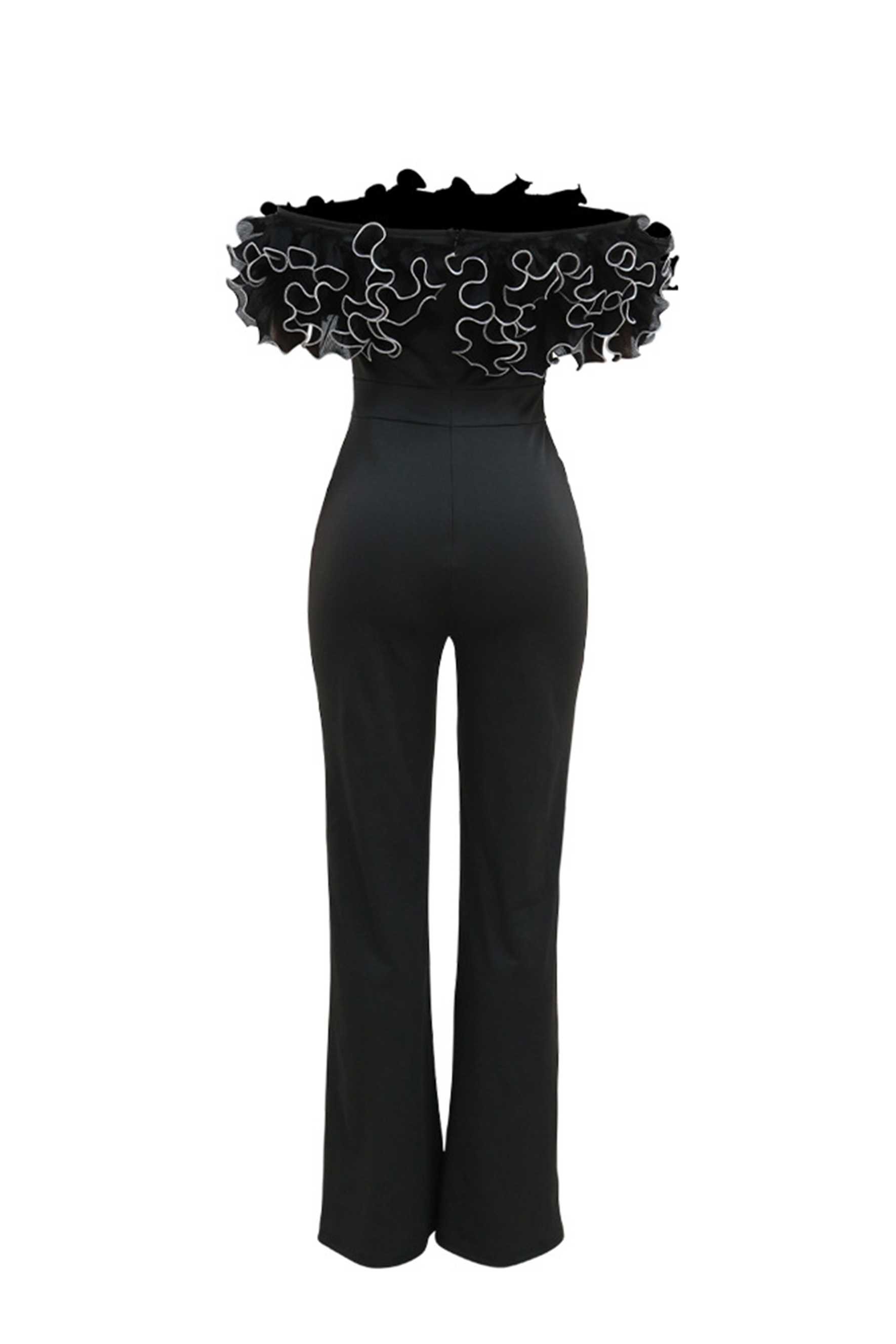 Jessie Off Shoulder Ruffle Trim Jumpsuit