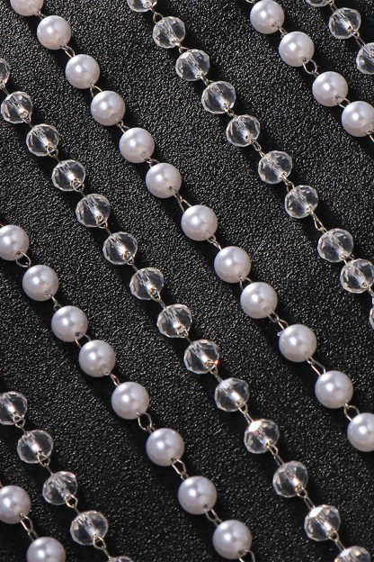 Crystal Pearl Tassel Headband