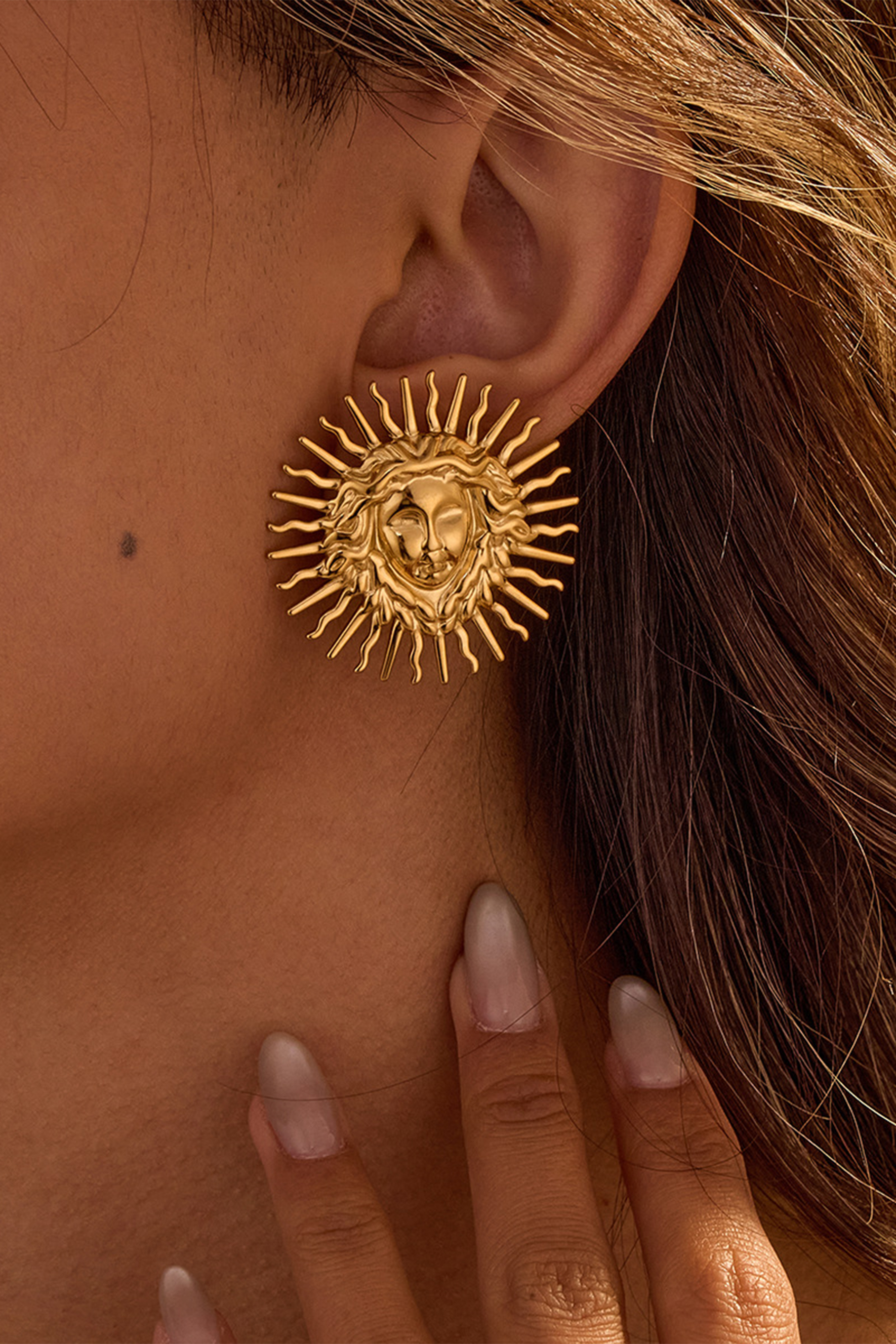 Sunface Stud Earrings