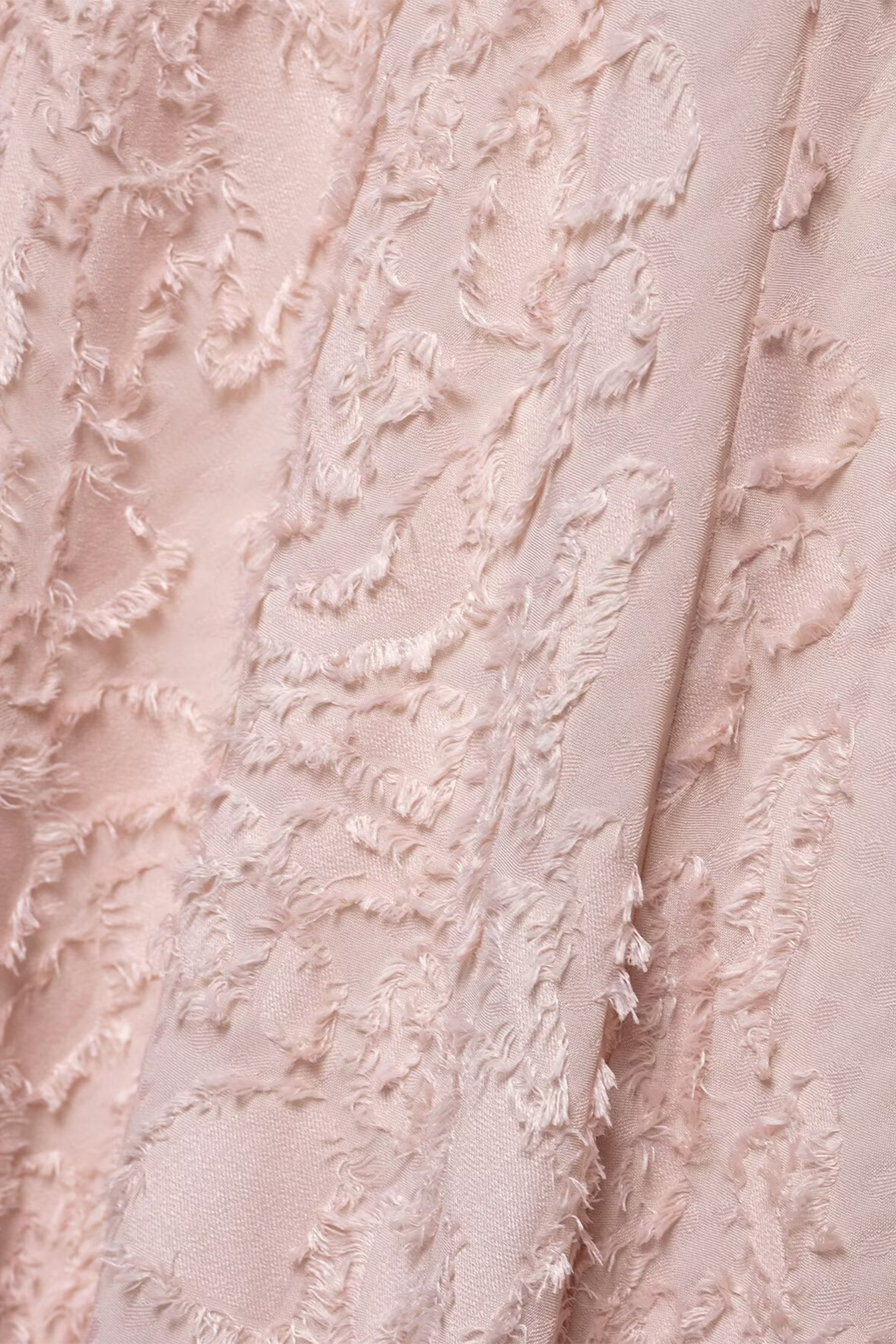 Juliana Halterneck Frayed Maxi Dress