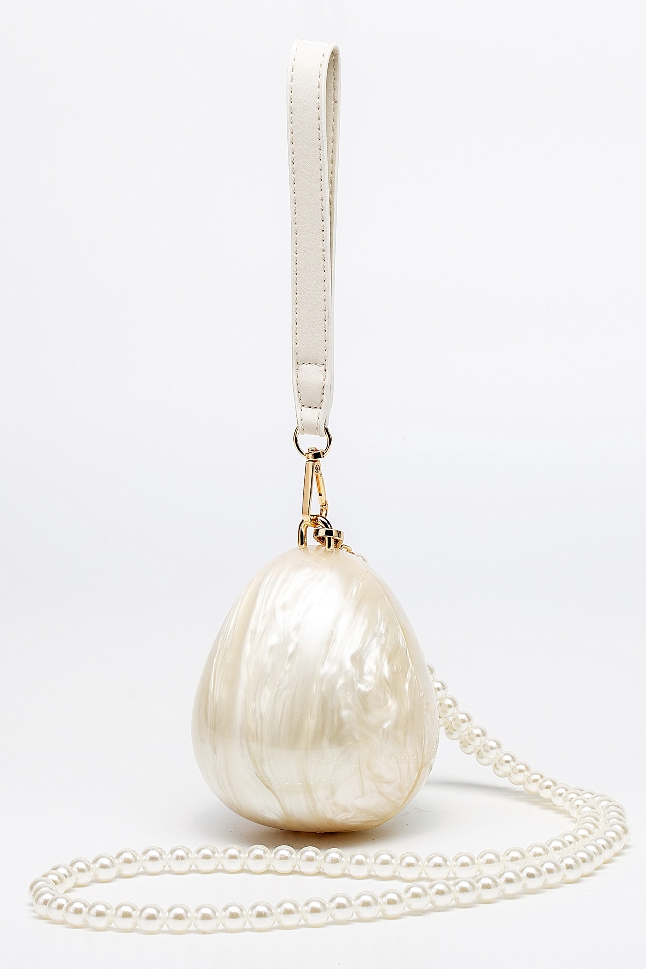 Pearl Strap Egg Bag