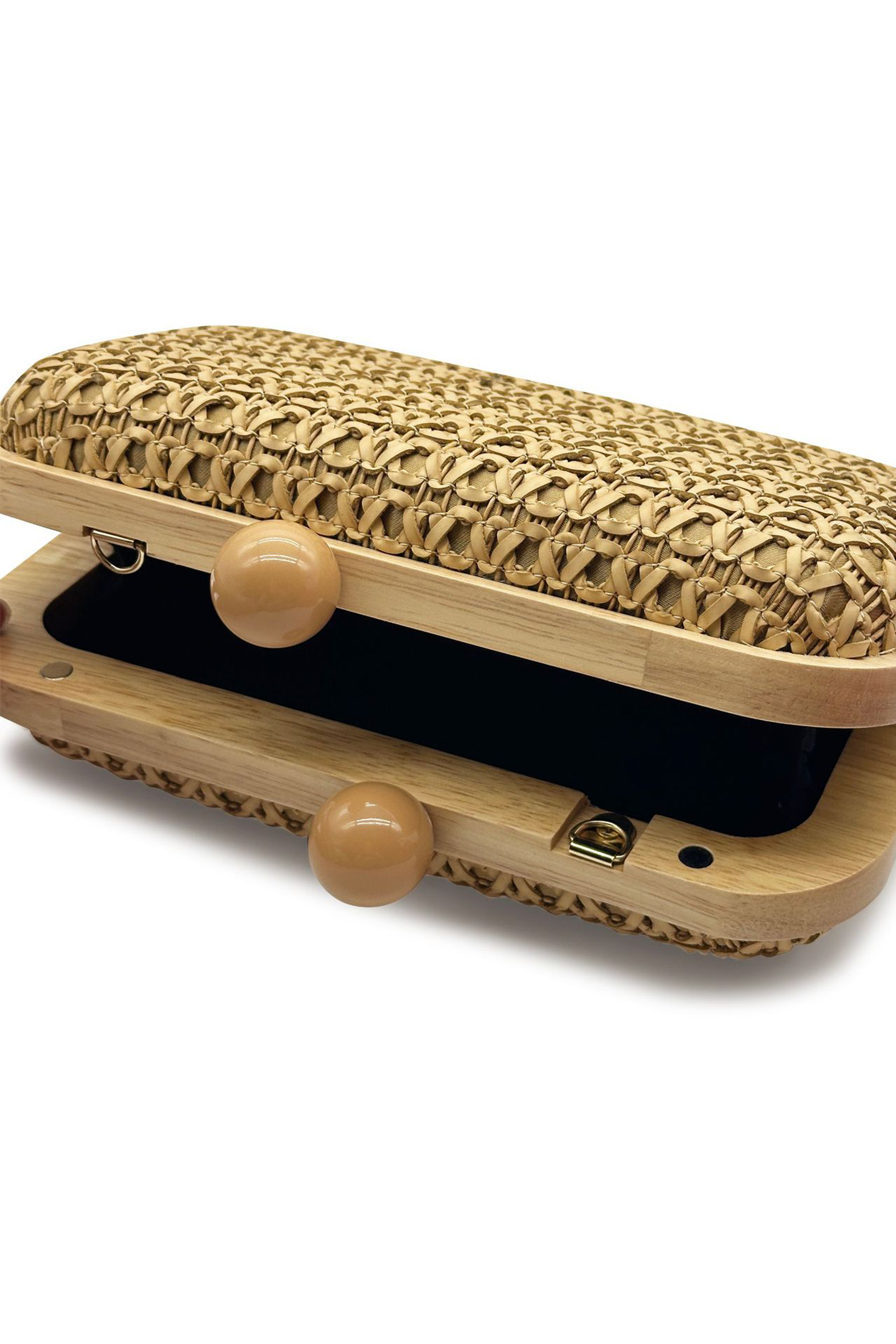 Natural Straw Weave Clutch