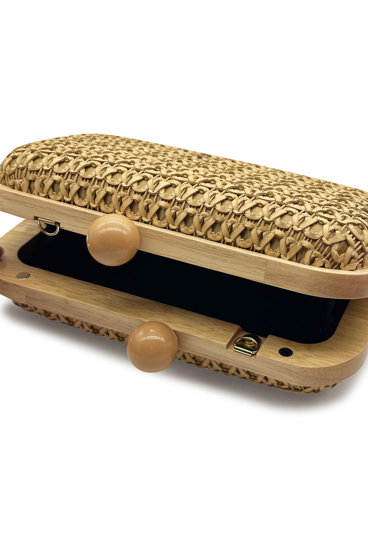 Natural Straw Weave Clutch