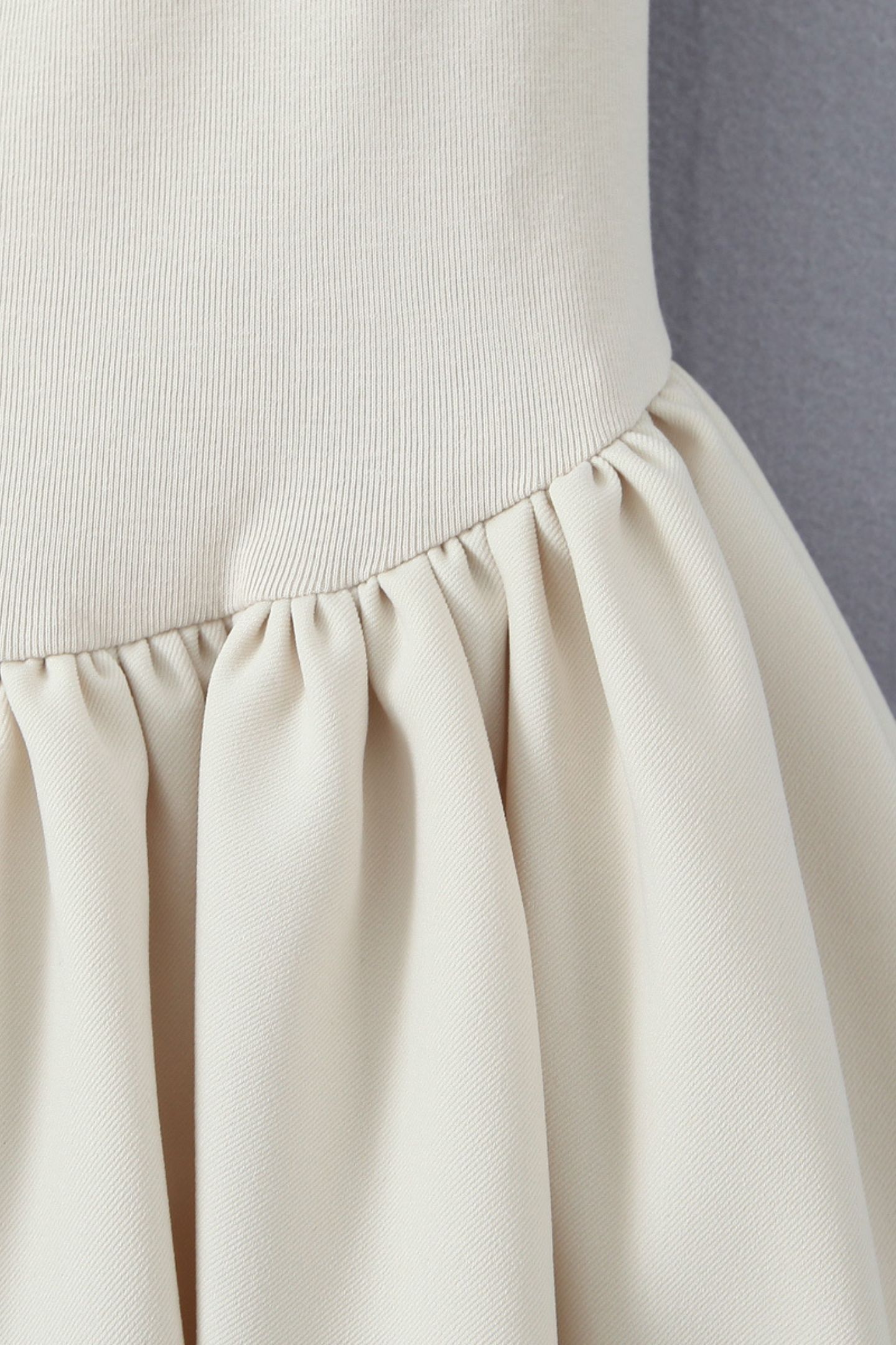 Square Neck Pleated Mini Knitted Dress