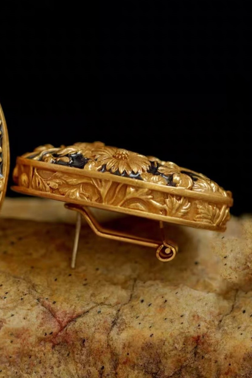 Eileen Flower Enamel Earrings & Ring Set