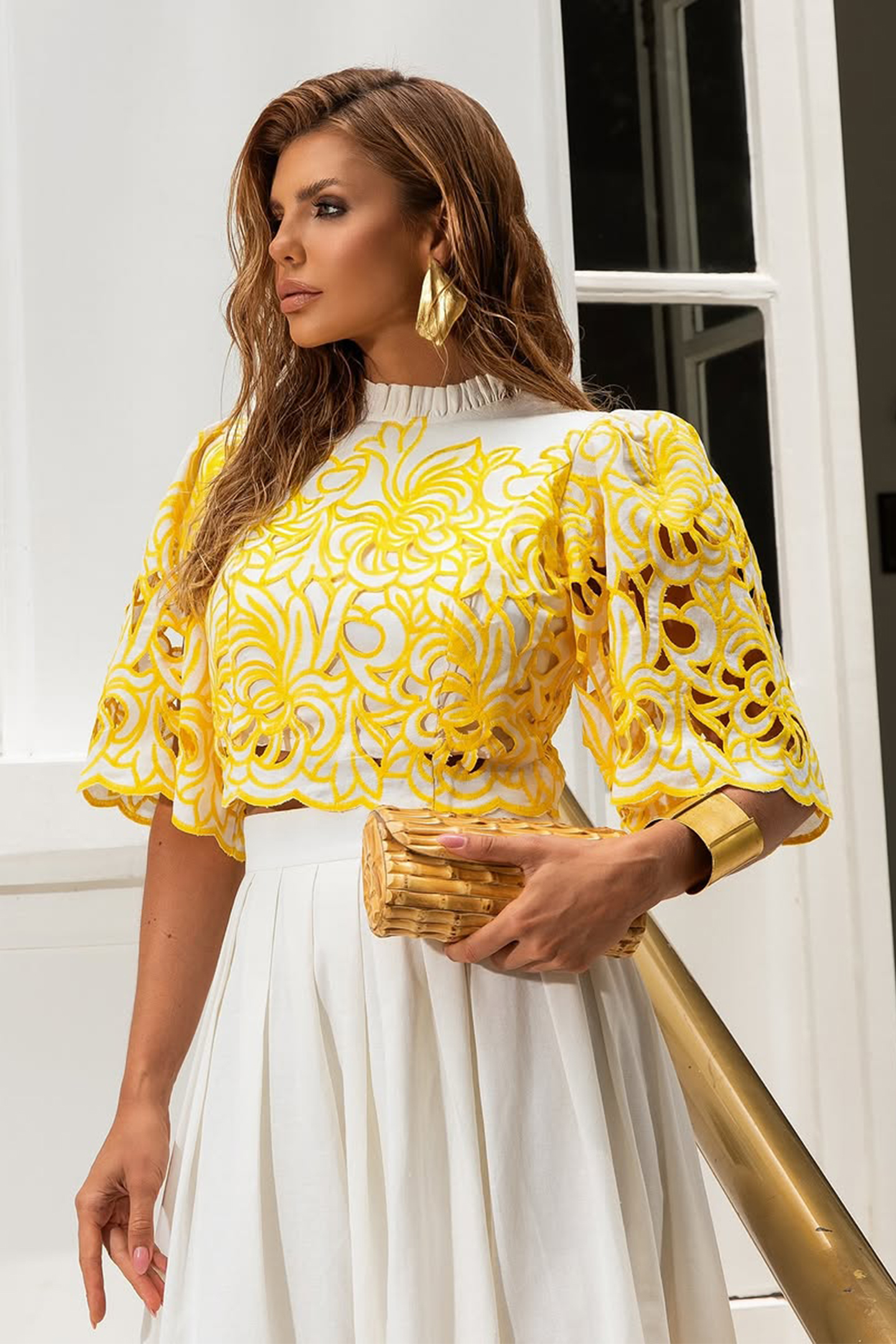 Kelly Floral Embroidered Two-Piece Set