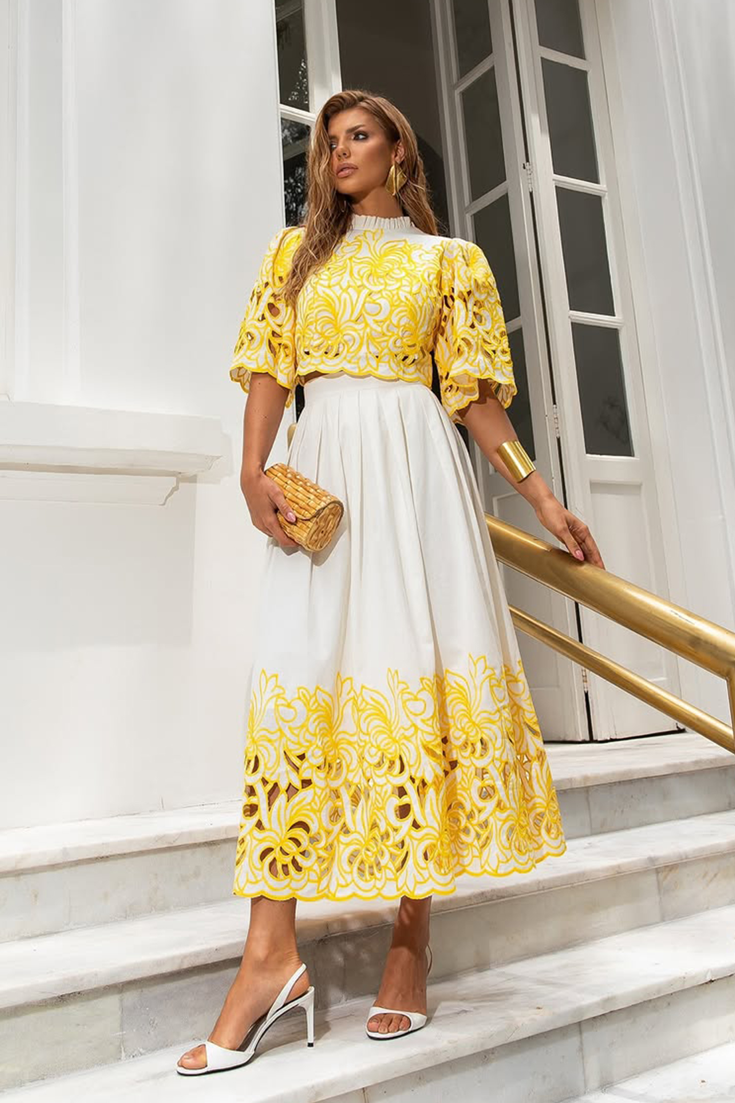 Kelly Floral Embroidered Two-Piece Set