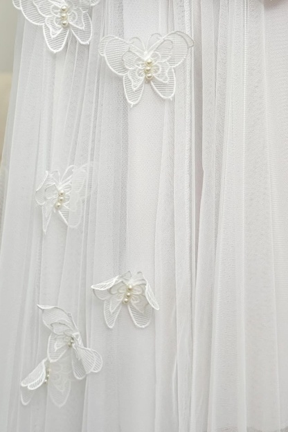 Elizabeth Butterfly Embroidered Lace Maxi Dress