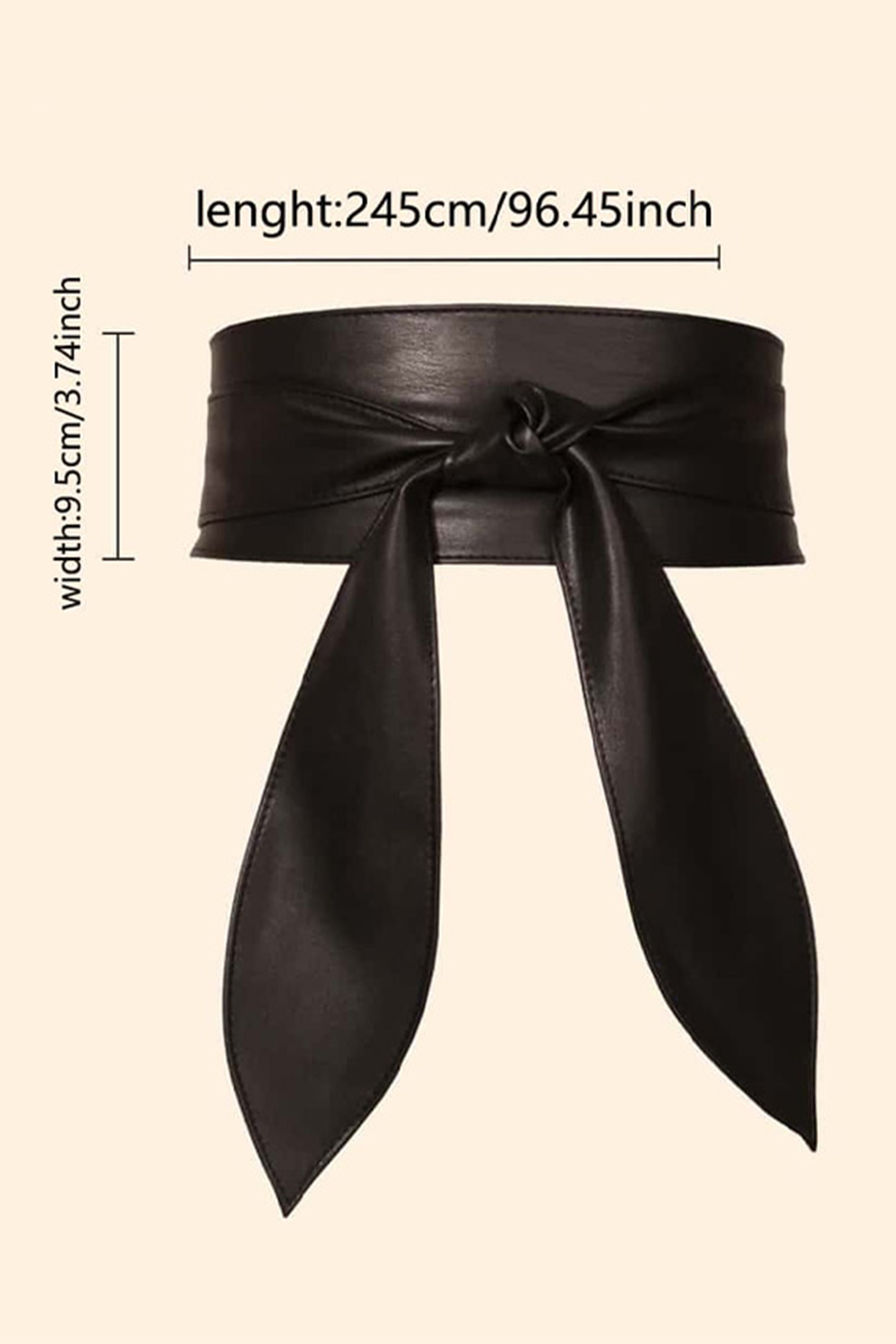 Faux Leather Wrap Belt