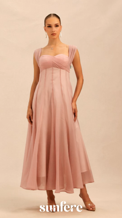 Keeper of My Heart Pink Wide Strap Maxi Dress