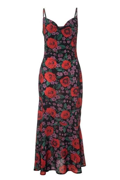 dresses-Alanna Floral Printed Maxi Slip Dress-SD00601082099-Black-S - Sunfere