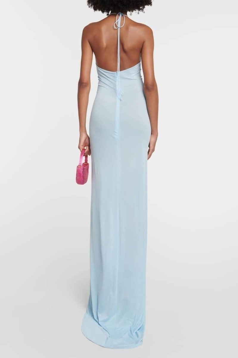 Alexia Halterneck Floral-appliqu�� Maxi Dress-Sunfere