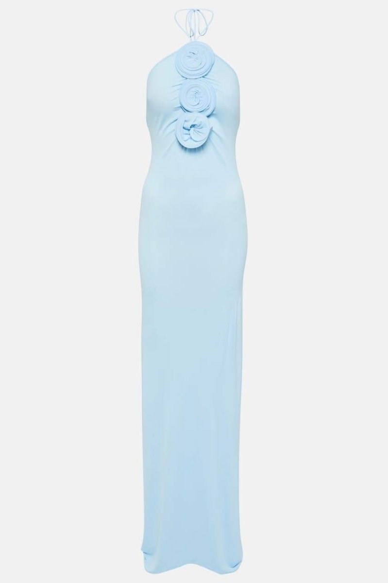 Alexia Halterneck Floral-appliqu�� Maxi Dress-Sunfere