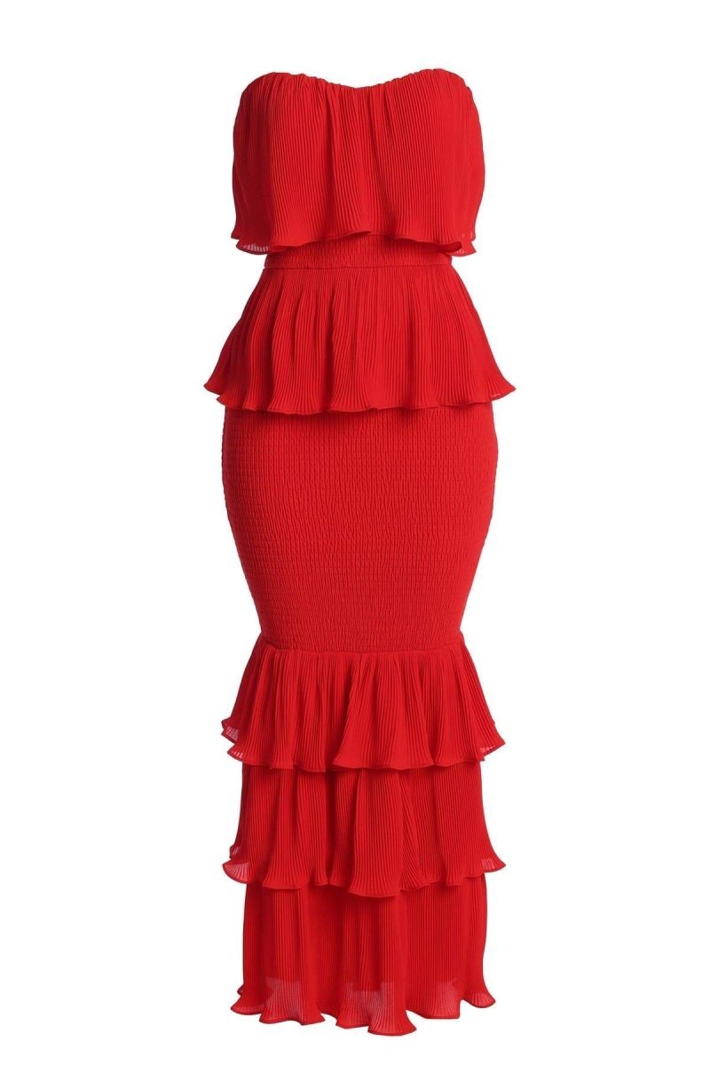 Alexia Ruffle Tiered Maxi Dress-Sunfere