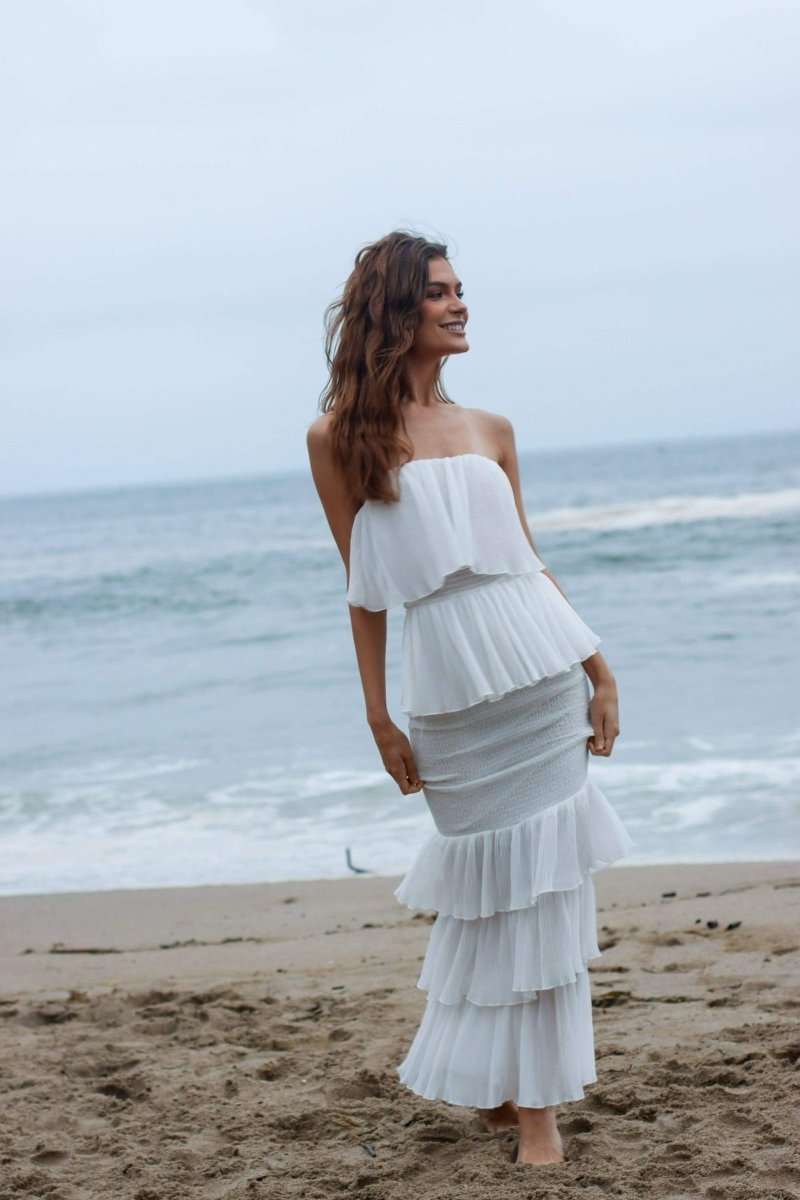 Alexia Ruffle Tiered Maxi Dress-Sunfere