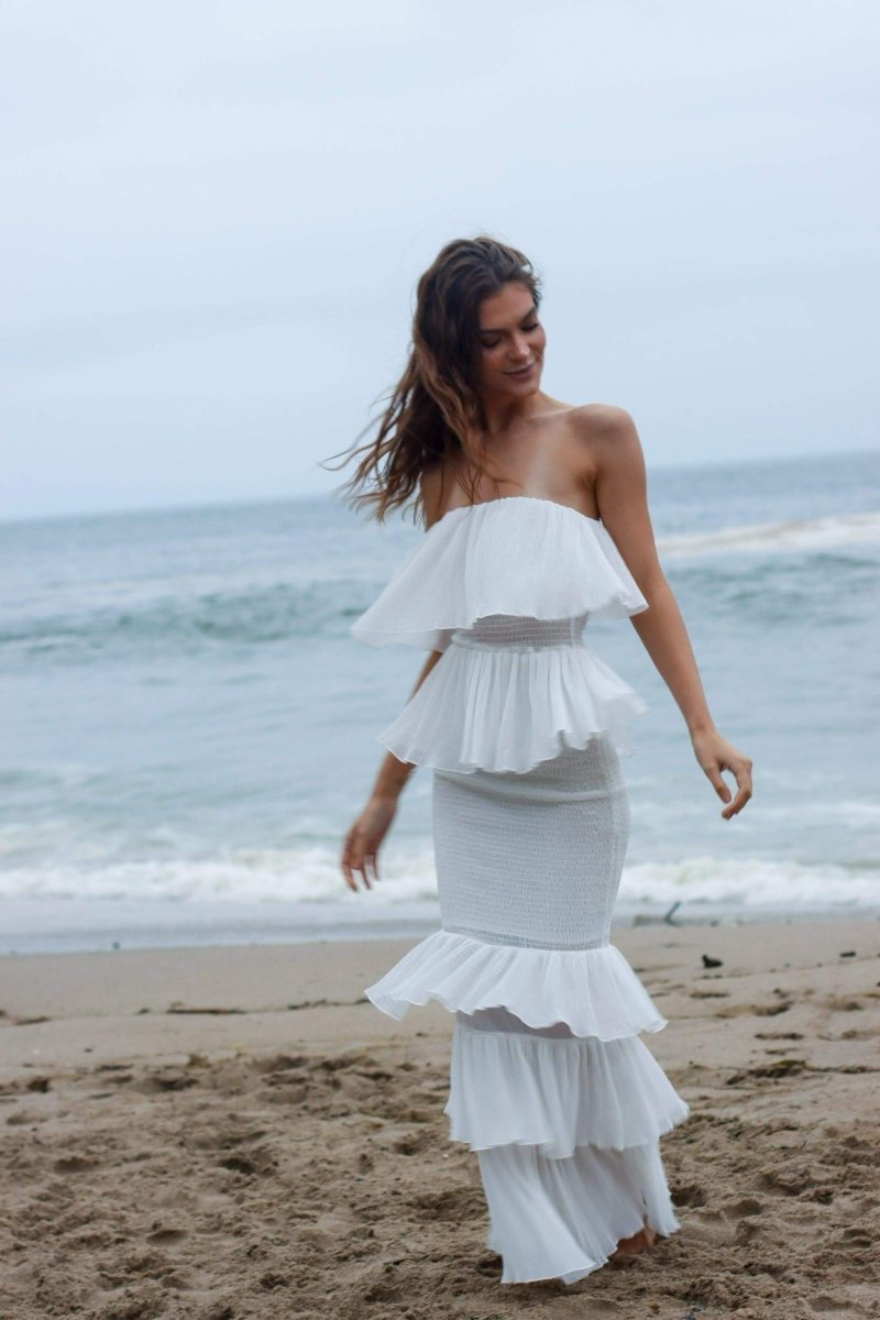 Alexia Ruffle Tiered Maxi Dress-Sunfere