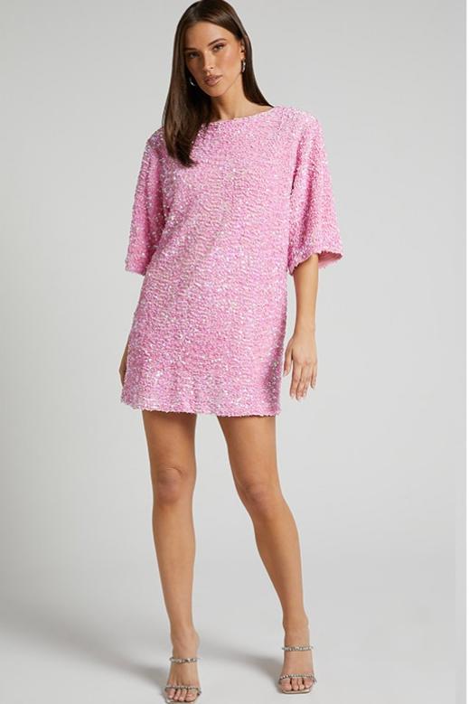 Alma Sequins Backless Mini Dress-Sunfere