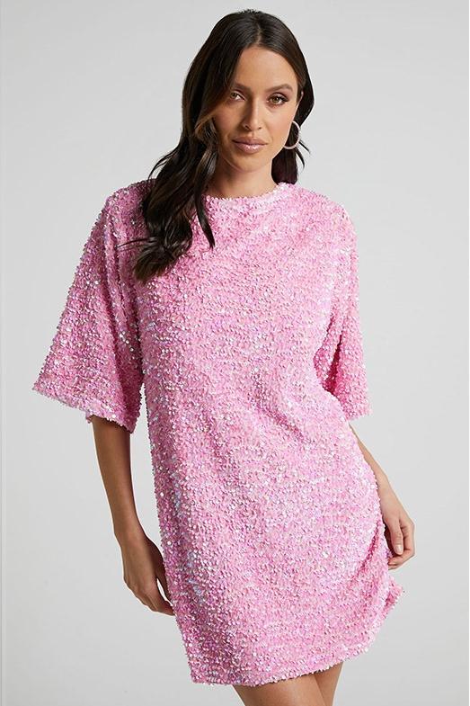 Alma Sequins Backless Mini Dress-Sunfere