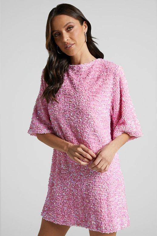Alma Sequins Backless Mini Dress-Sunfere