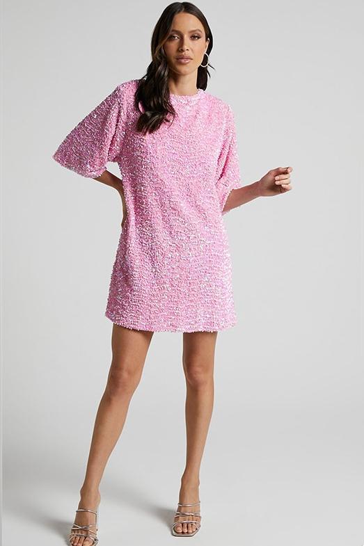 Alma Sequins Backless Mini Dress-Sunfere
