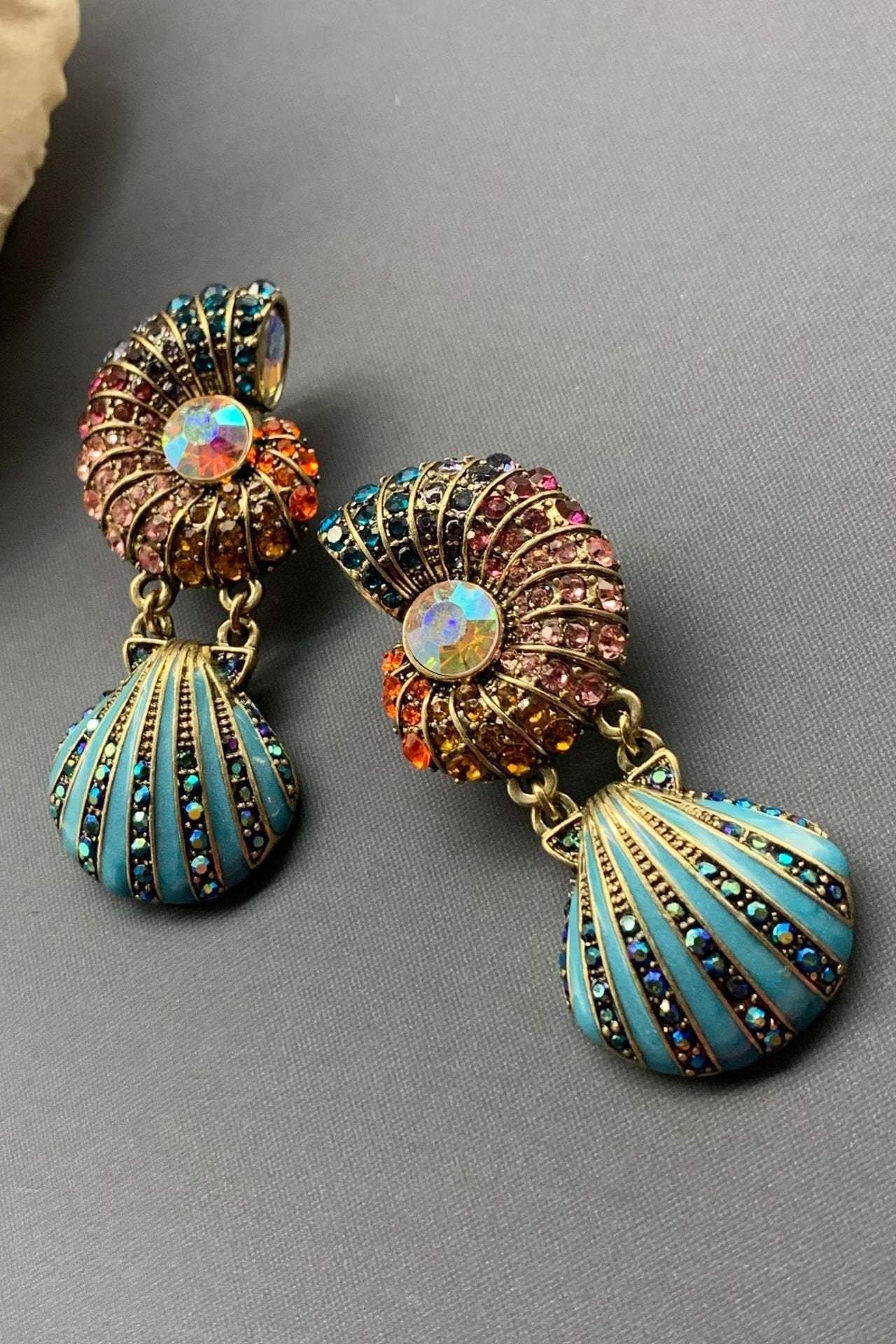 Amalia Flicker Shell Earrings-Sunfere