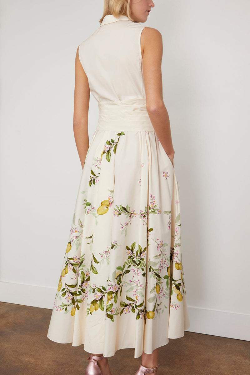 dresses-Amity Printed Knotted Midi Shirt Dress-SD00203222516-Beige-S - Sunfere