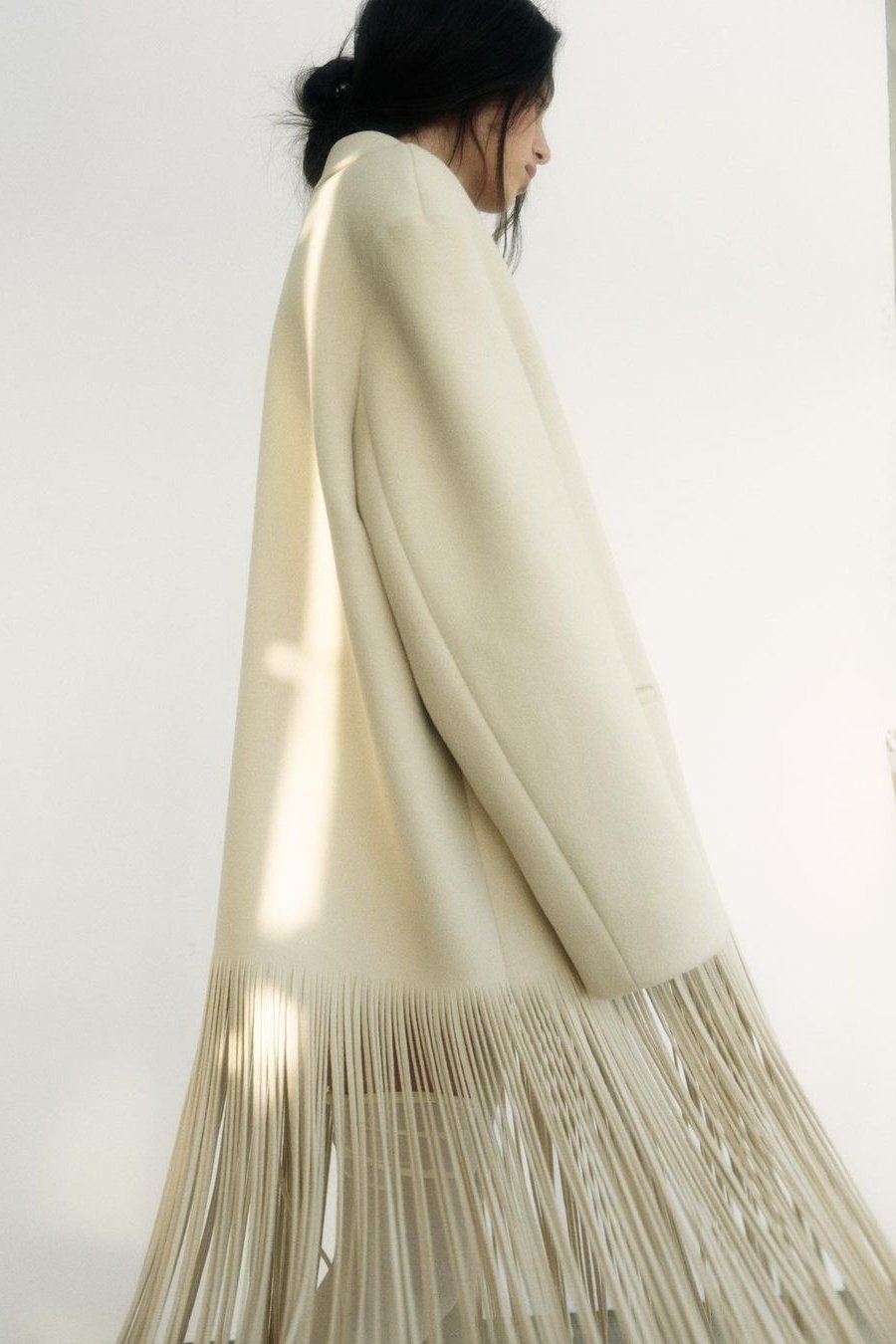 Anne Tassel Lapel Fleece Overcoat-Sunfere